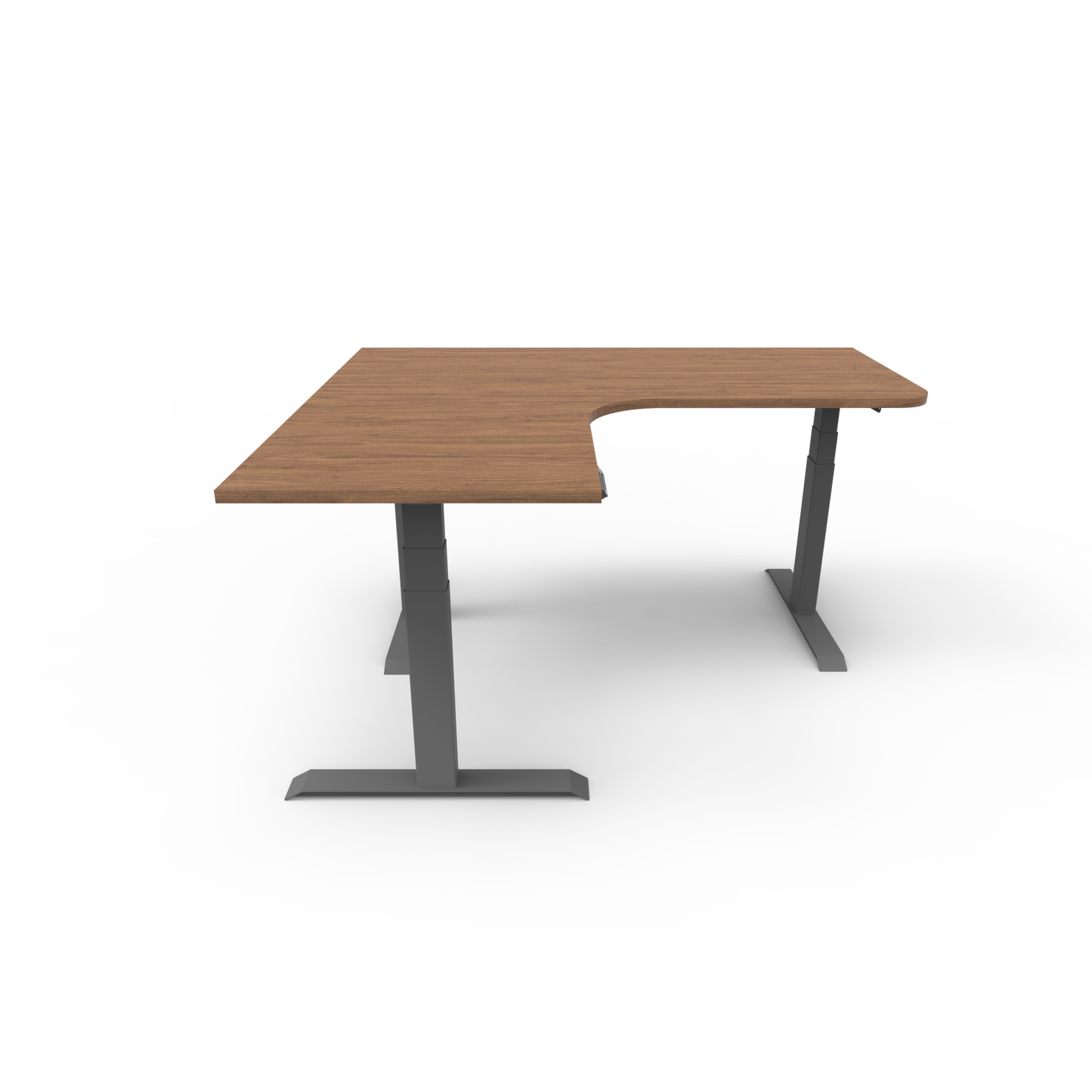 Summit Height Adjustable Corner Desk with Custom Melamine Desktop - Left Return