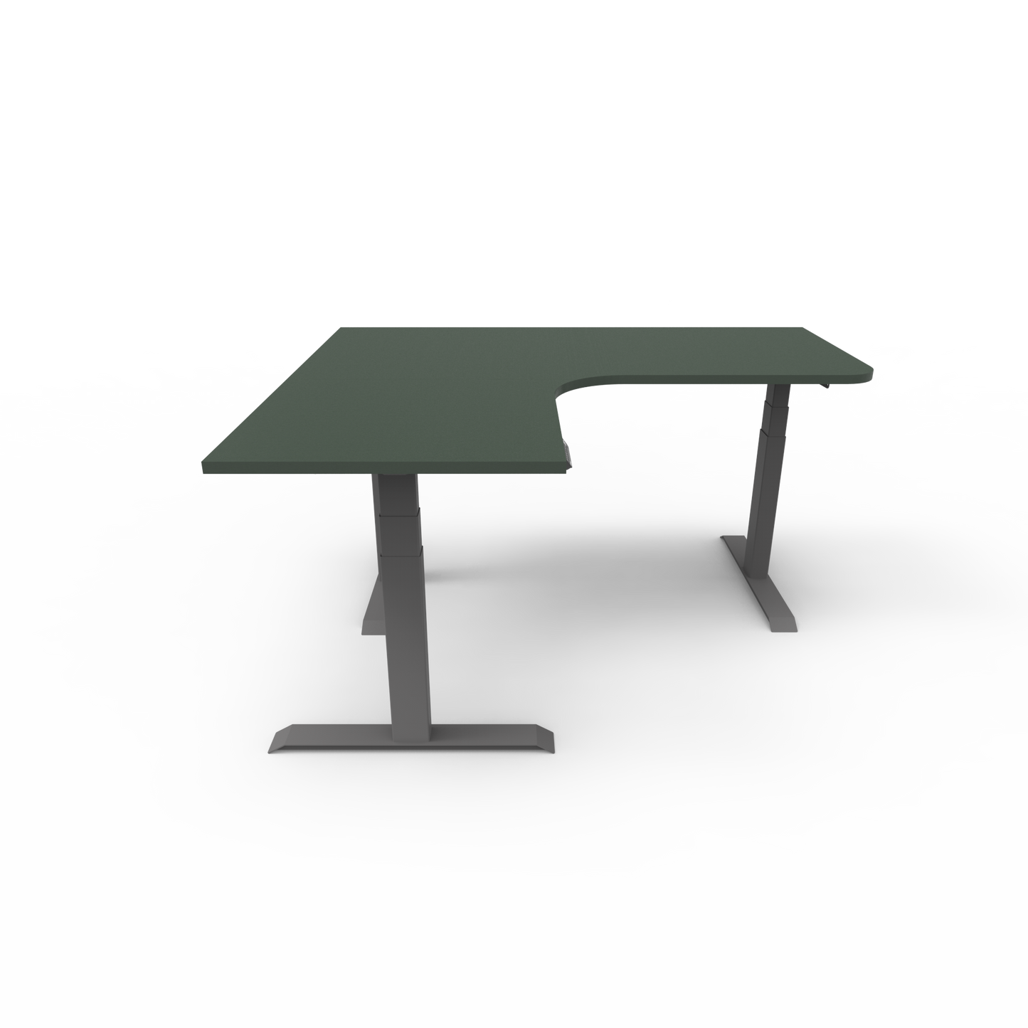 Summit Height Adjustable Corner Desk with Custom Melamine Desktop - Left Return