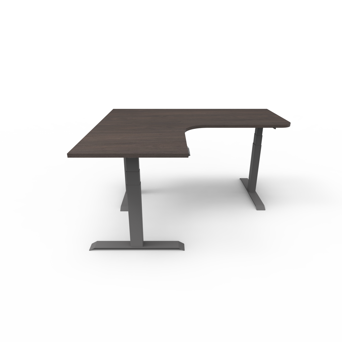 Summit Height Adjustable Corner Desk with Custom Melamine Desktop - Left Return