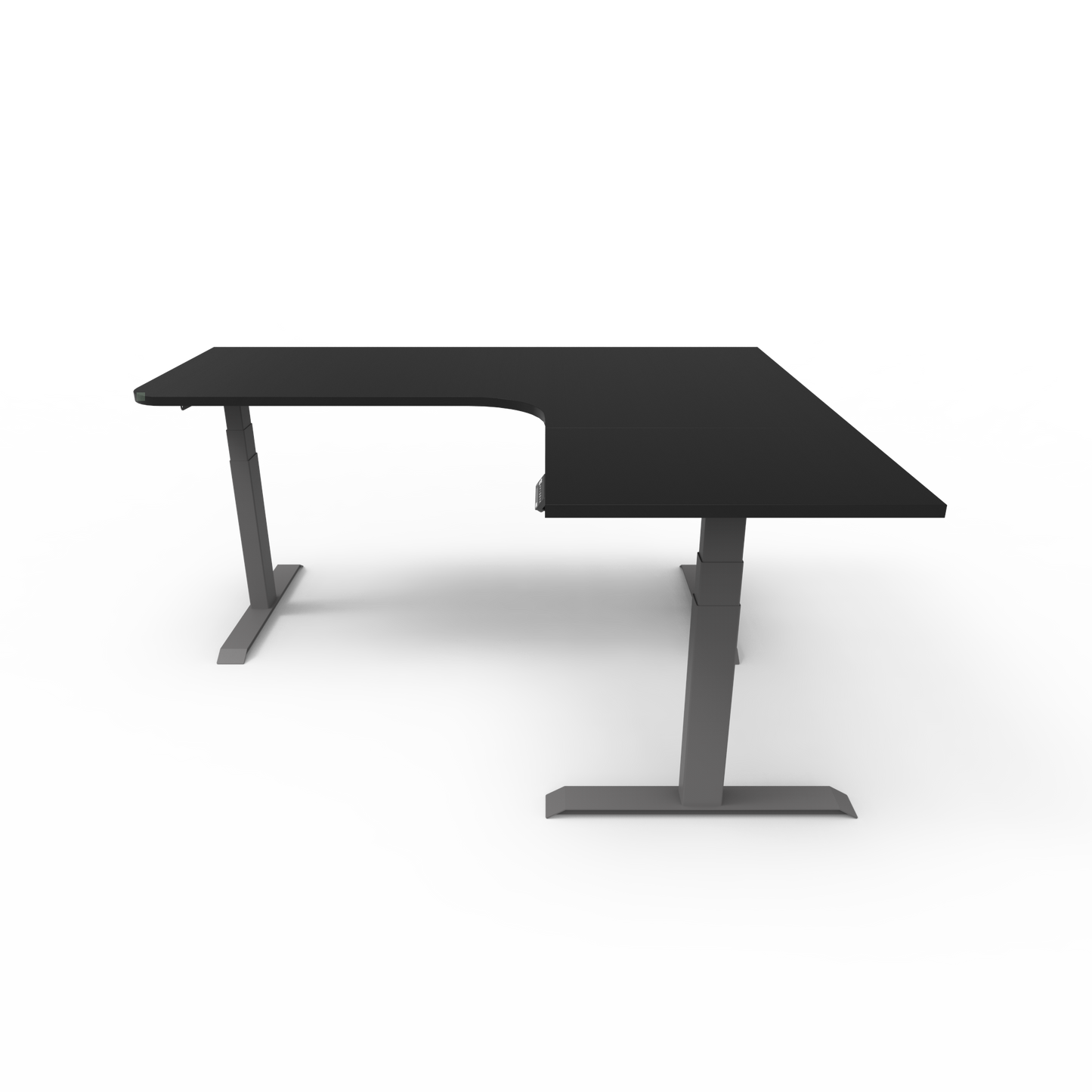 Summit Height Adjustable Corner Desk with Custom Melamine Desktop - Right Return
