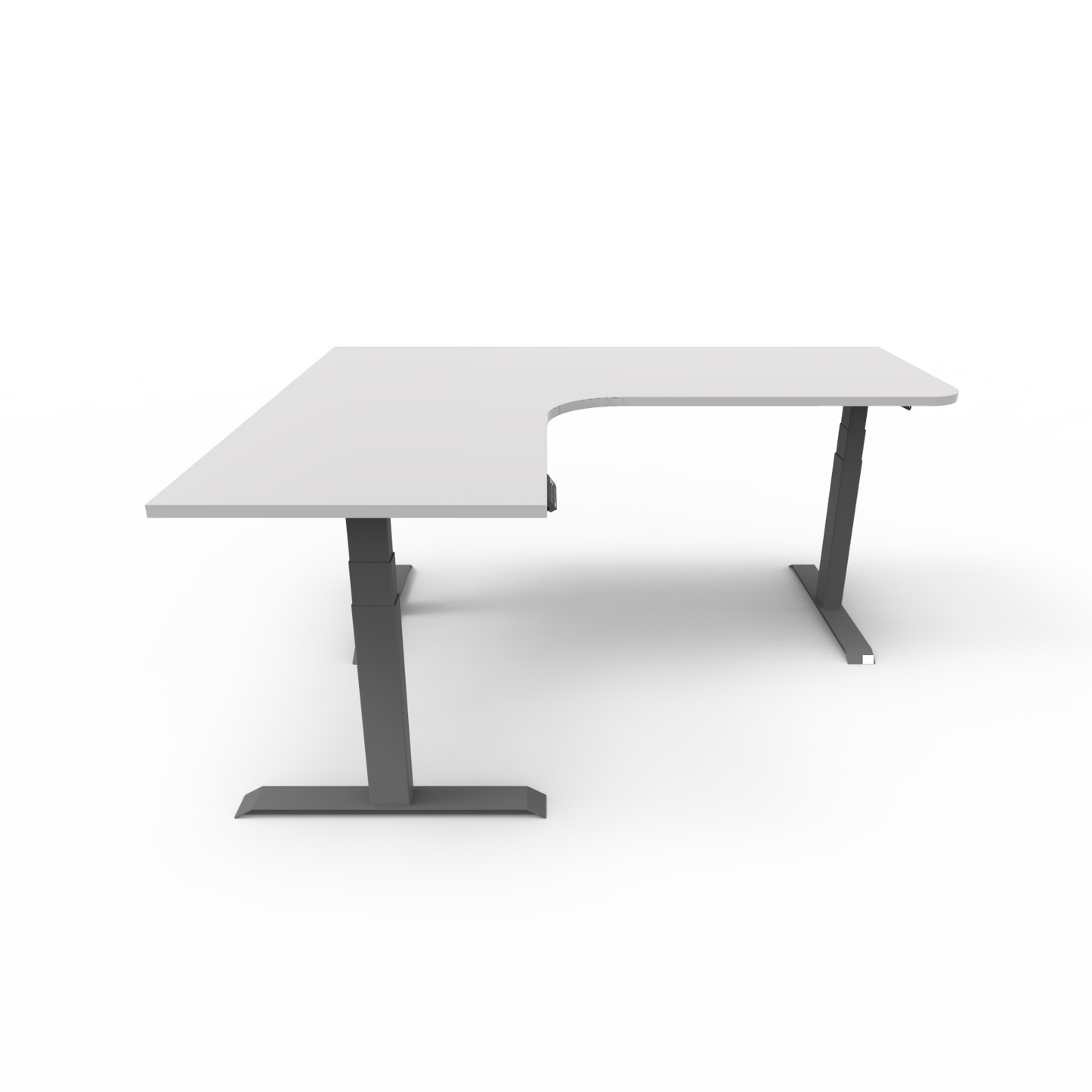 Summit Height Adjustable Corner Desk with Custom Melamine Desktop - Left Return