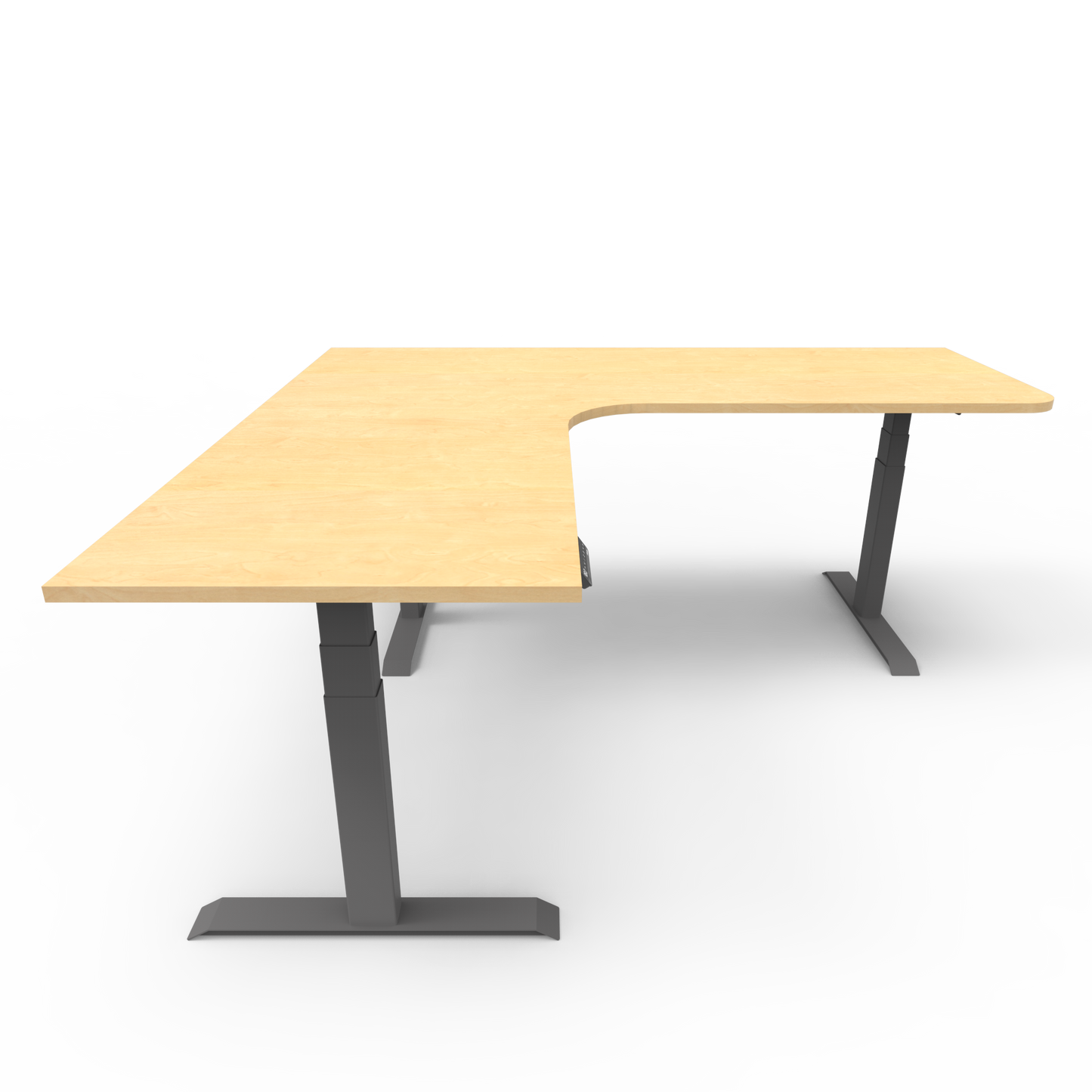 Summit Height Adjustable Corner Desk with Custom Melamine Desktop - Left Return