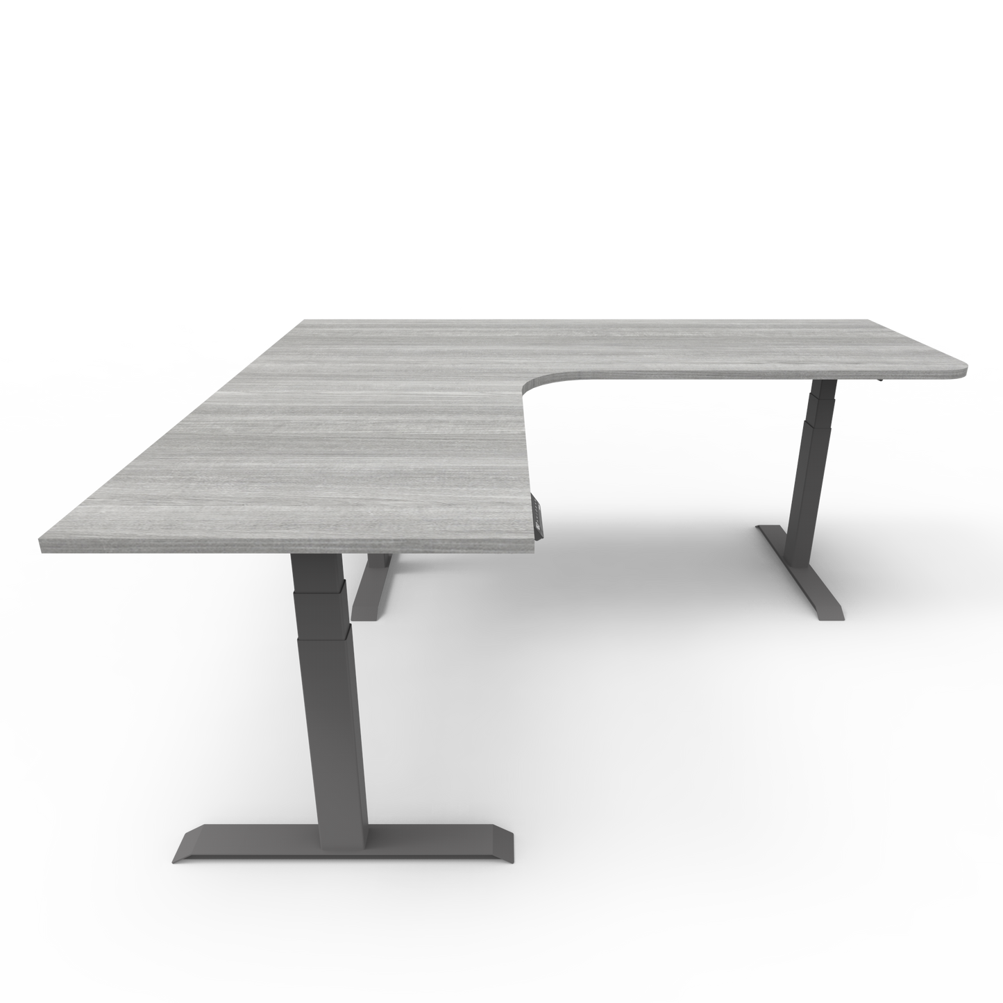Summit Height Adjustable Corner Desk with Custom Melamine Desktop - Left Return