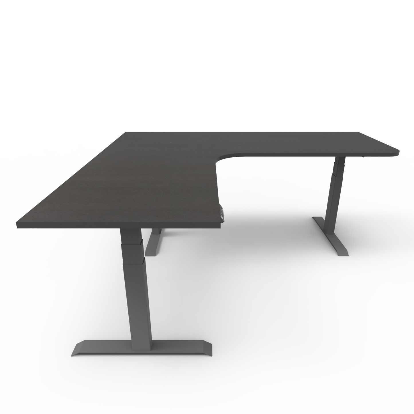 Summit Height Adjustable Corner Desk with Custom Melamine Desktop - Left Return