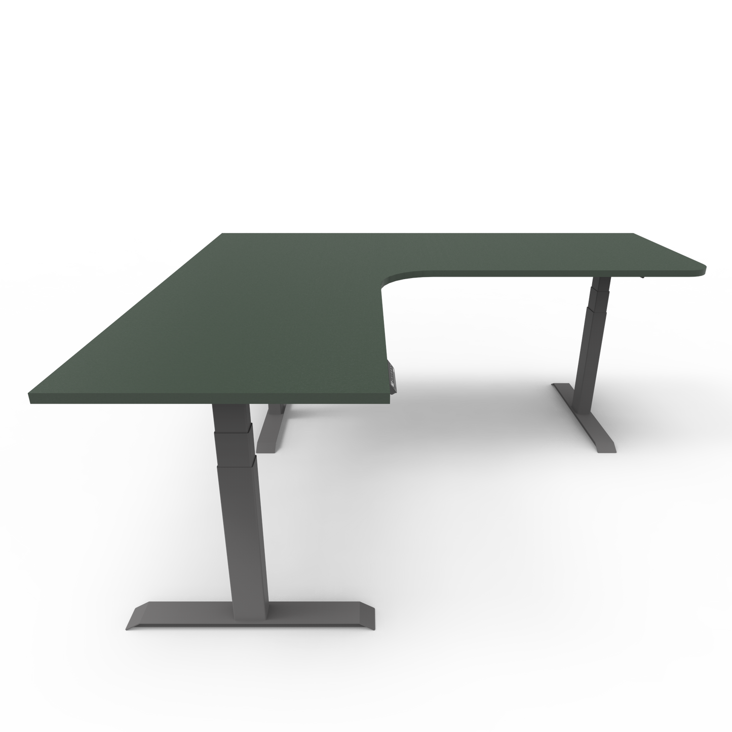 Summit Height Adjustable Corner Desk with Custom Melamine Desktop - Left Return