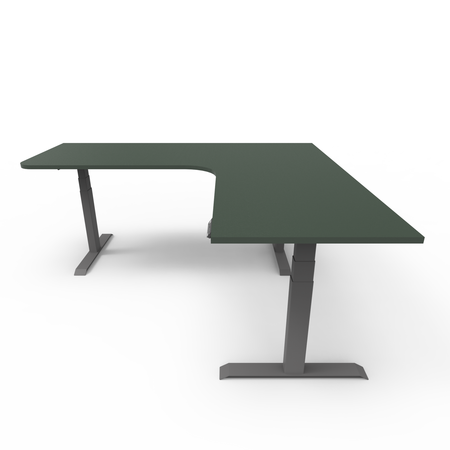 Summit Height Adjustable Corner Desk with Custom Melamine Desktop - Right Return