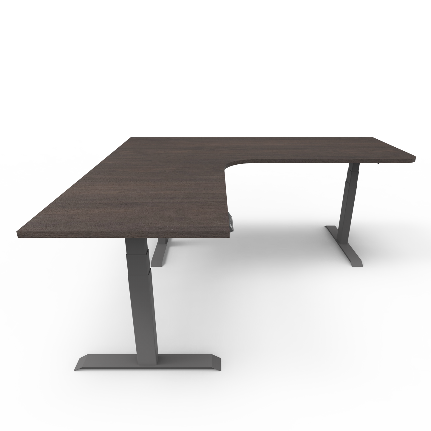 Summit Height Adjustable Corner Desk with Custom Melamine Desktop - Left Return