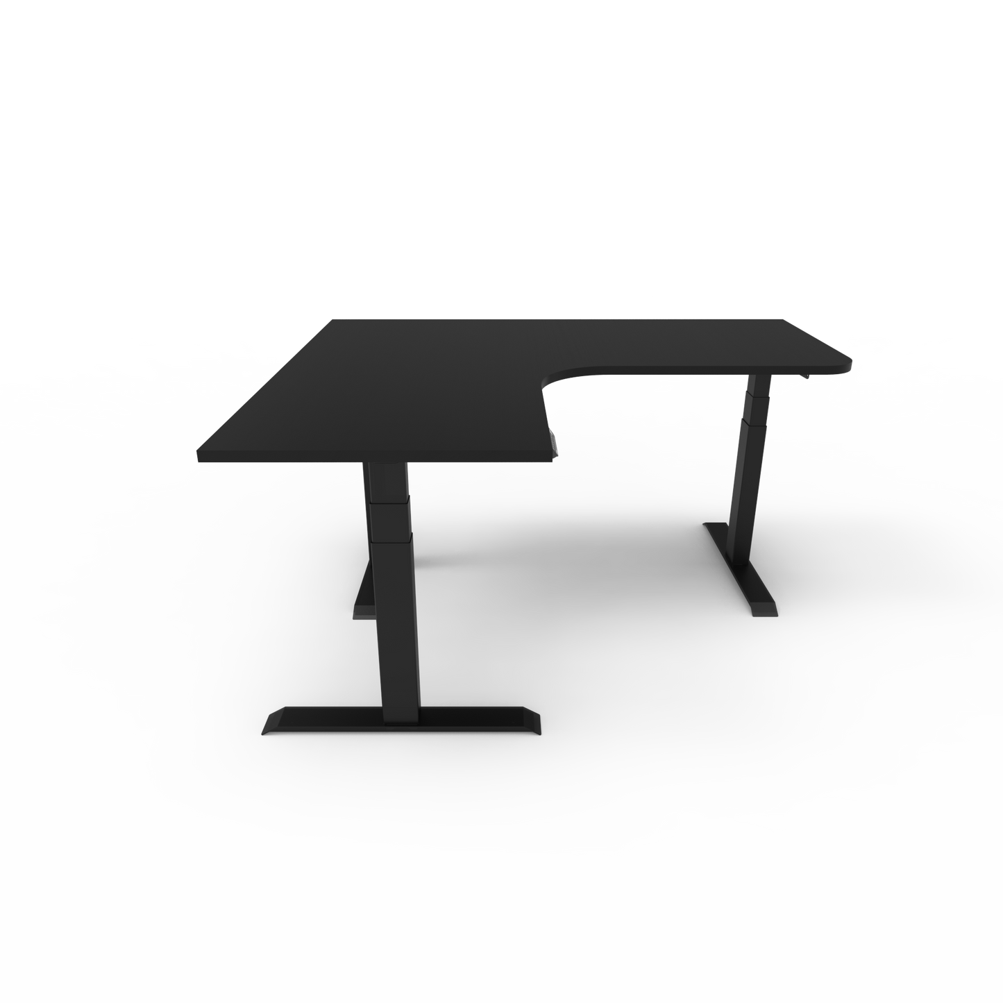 Summit Height Adjustable Corner Desk with Custom Melamine Desktop - Left Return