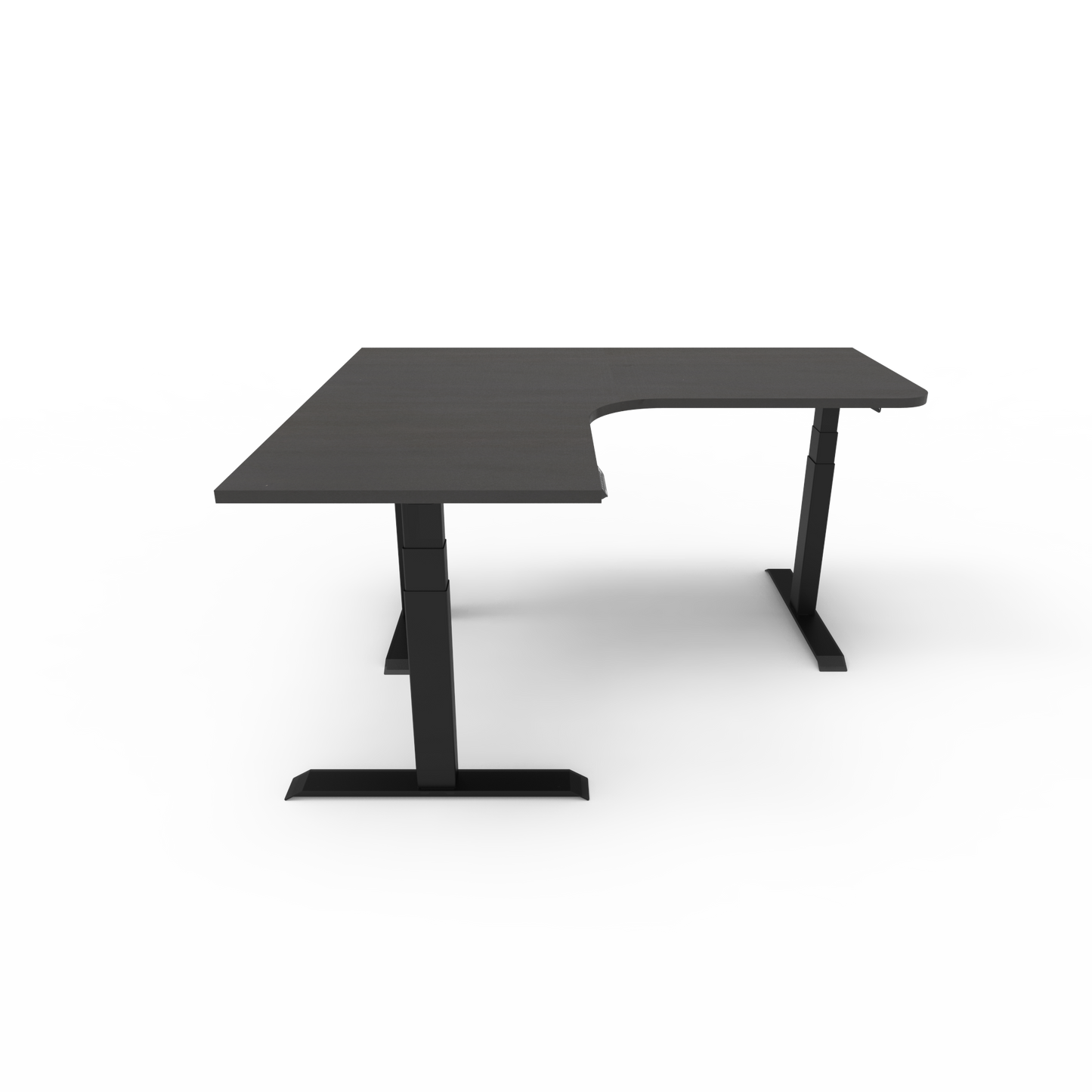 Summit Height Adjustable Corner Desk with Custom Melamine Desktop - Left Return