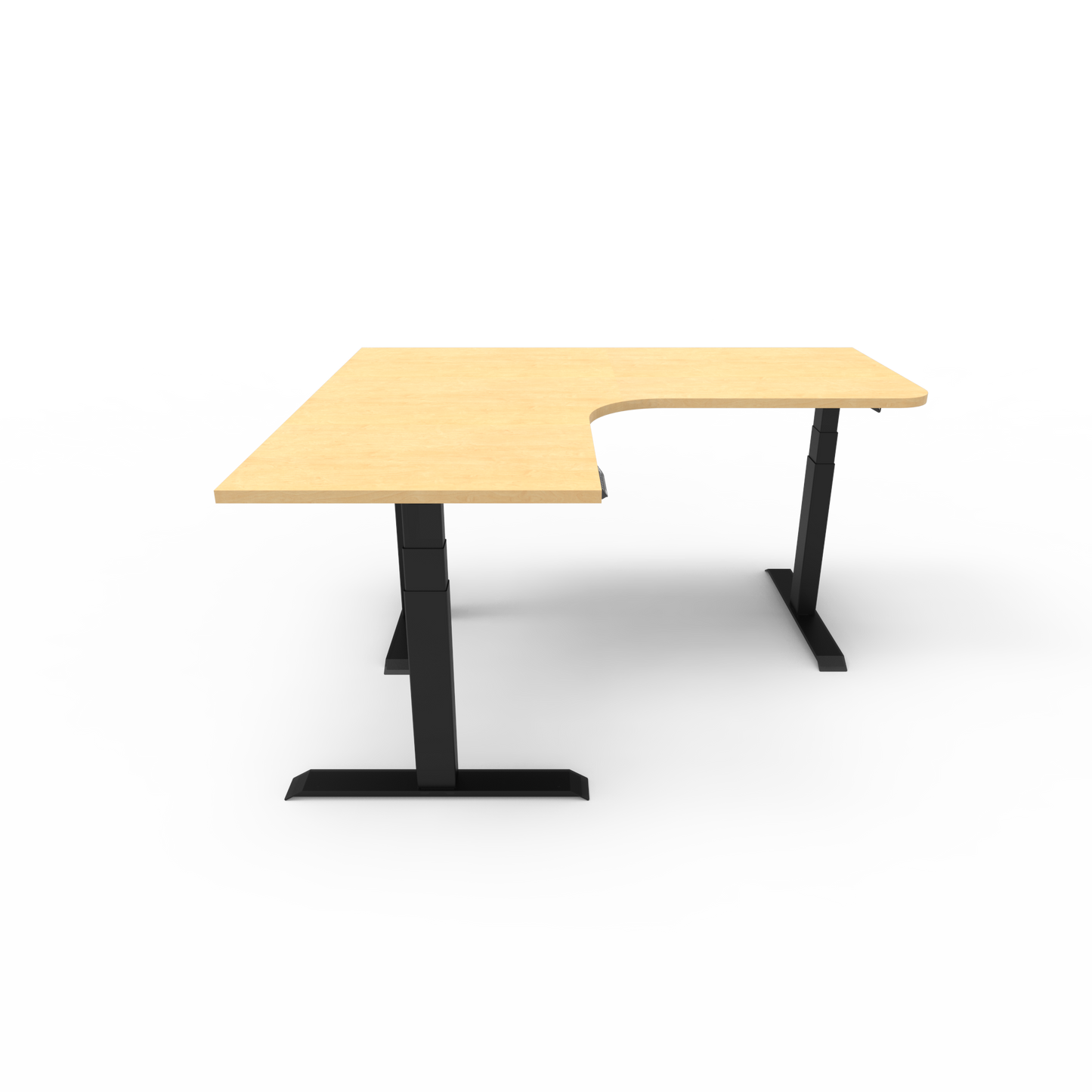 Summit Height Adjustable Corner Desk with Custom Melamine Desktop - Left Return