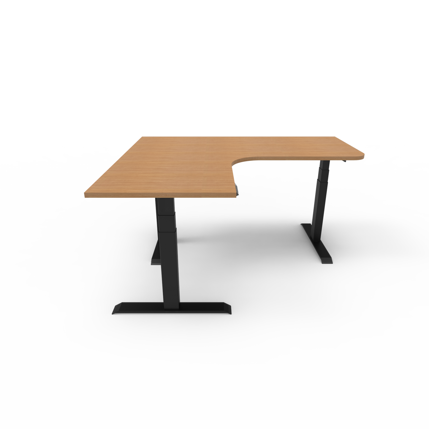 Summit Height Adjustable Corner Desk with Custom Melamine Desktop - Left Return