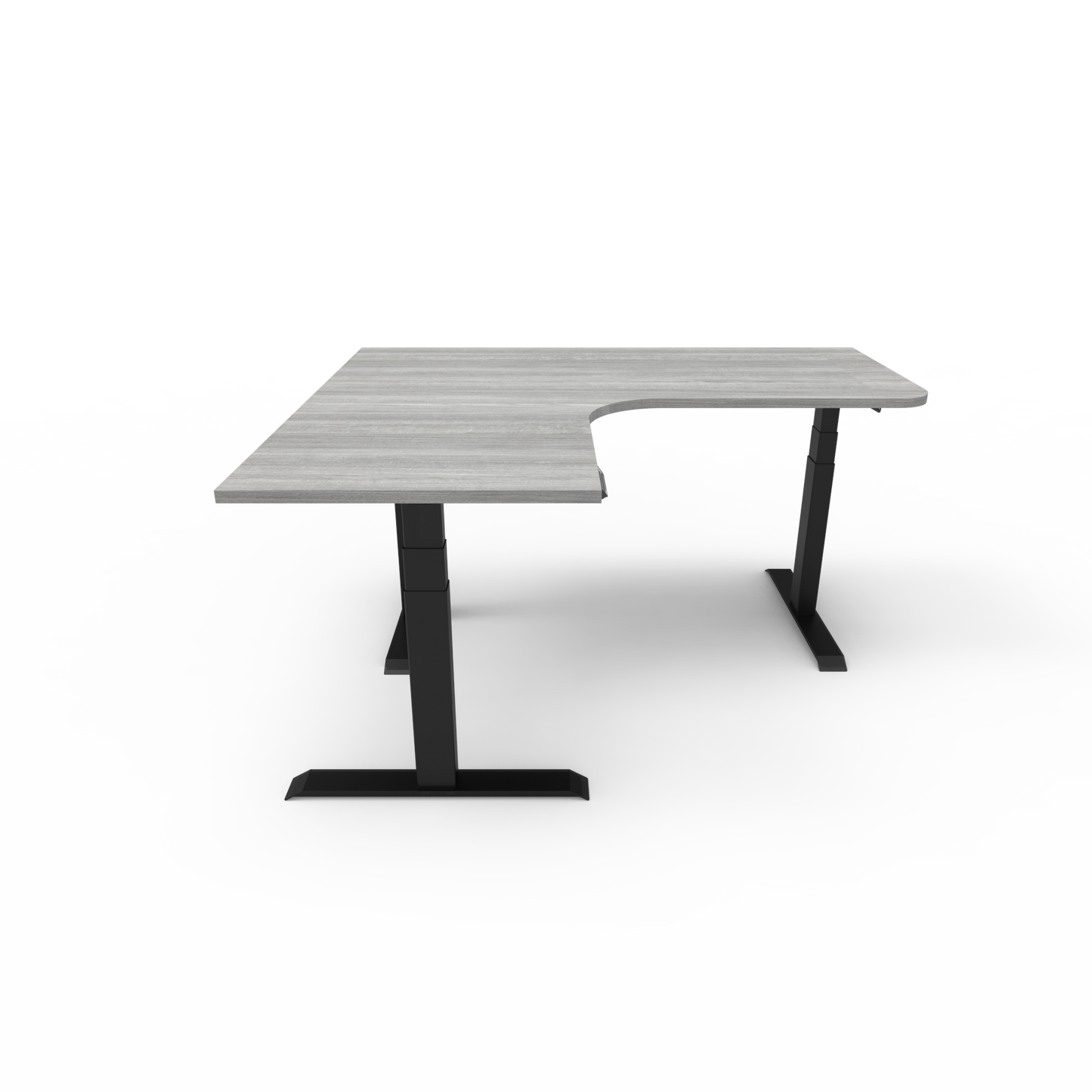 Summit Height Adjustable Corner Desk with Custom Melamine Desktop - Left Return