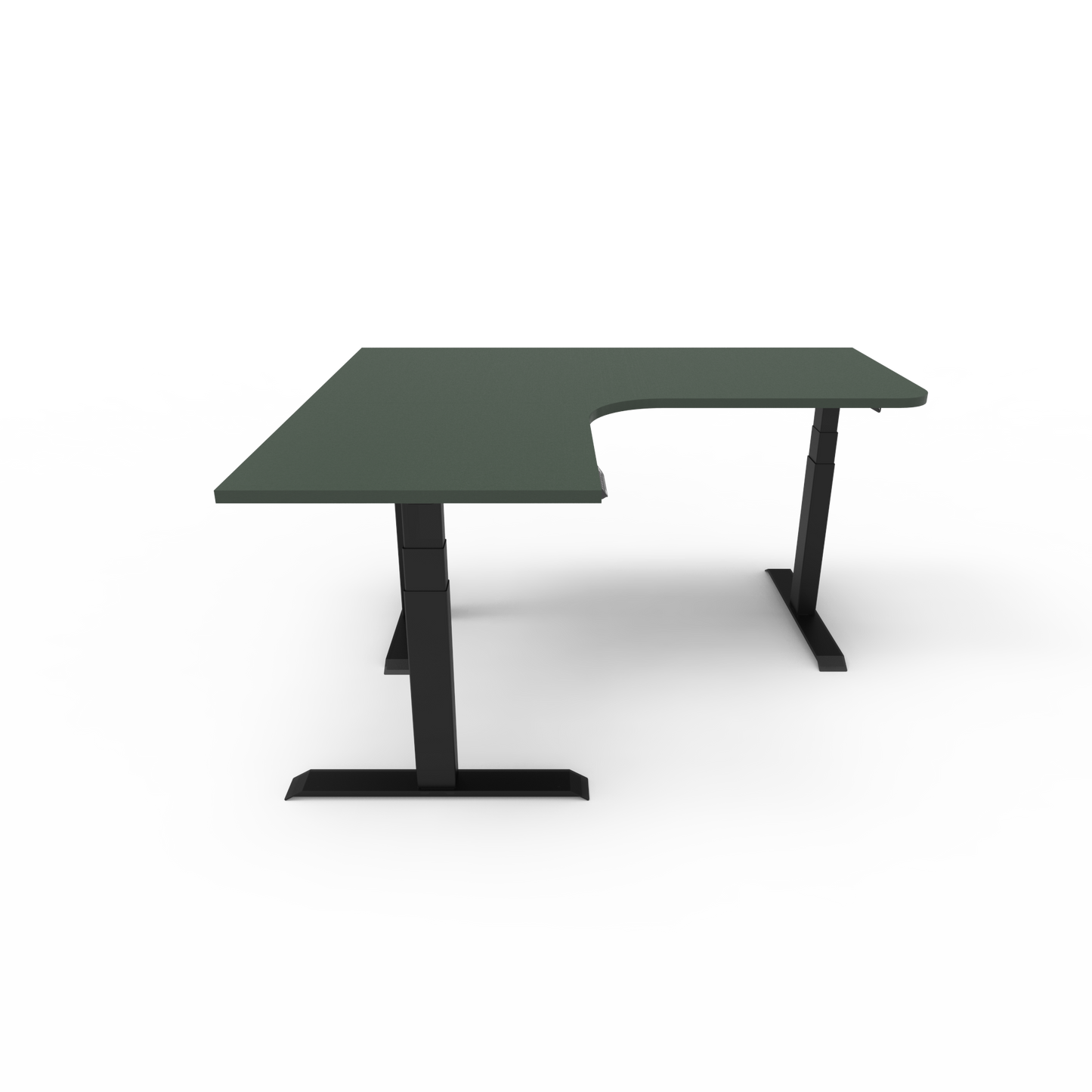 Summit Height Adjustable Corner Desk with Custom Melamine Desktop - Left Return