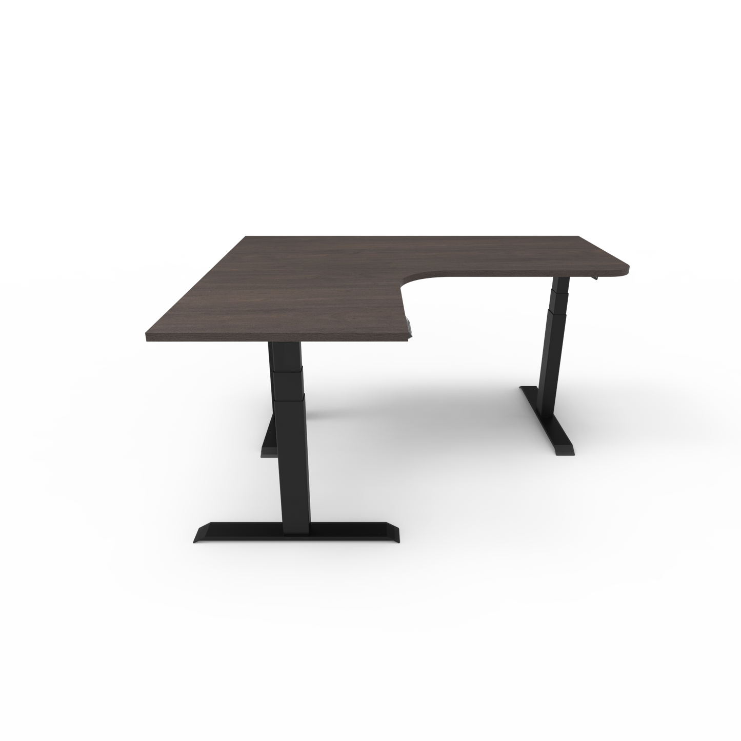 Summit Height Adjustable Corner Desk with Custom Melamine Desktop - Left Return