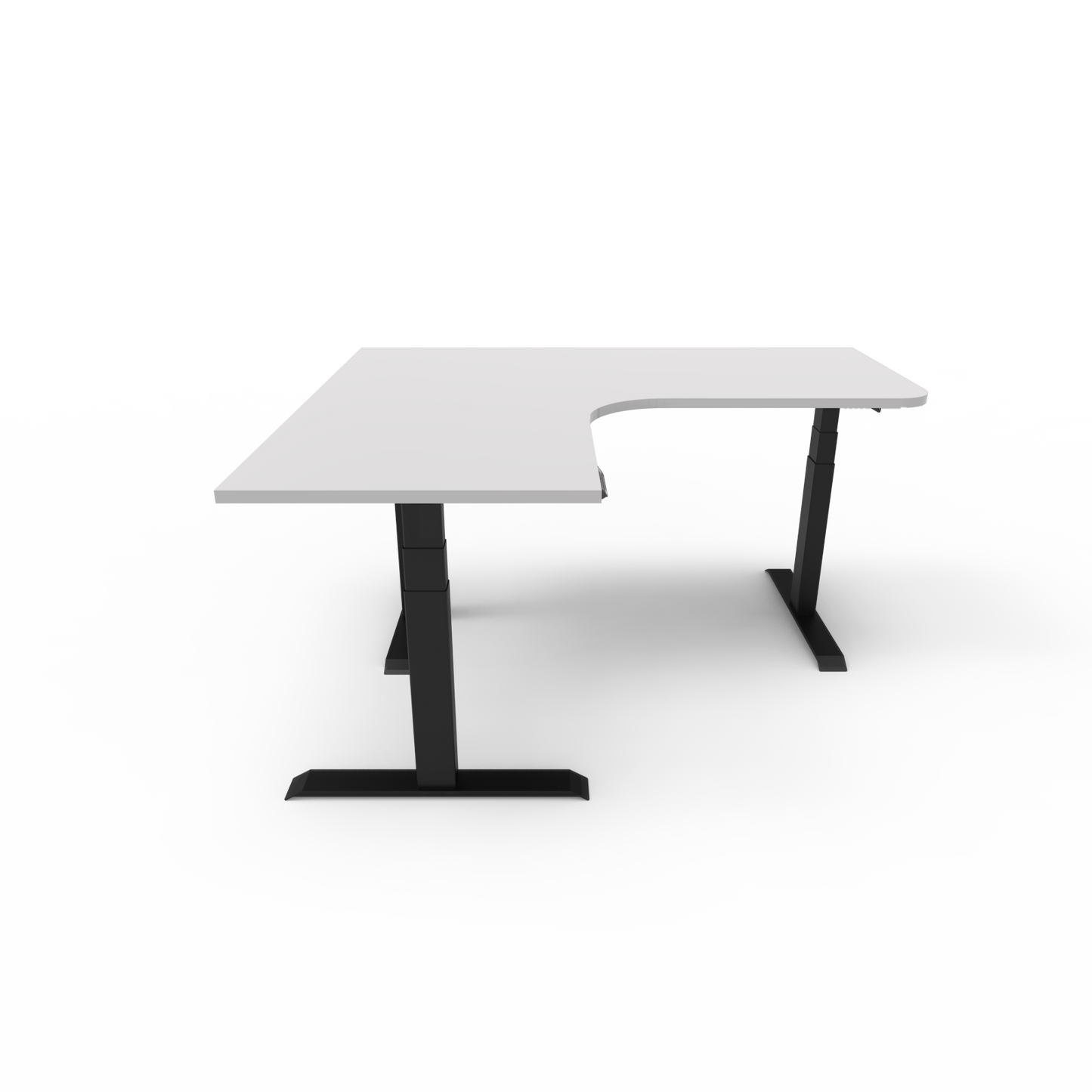 Summit Height Adjustable Corner Desk with Custom Melamine Desktop - Left Return