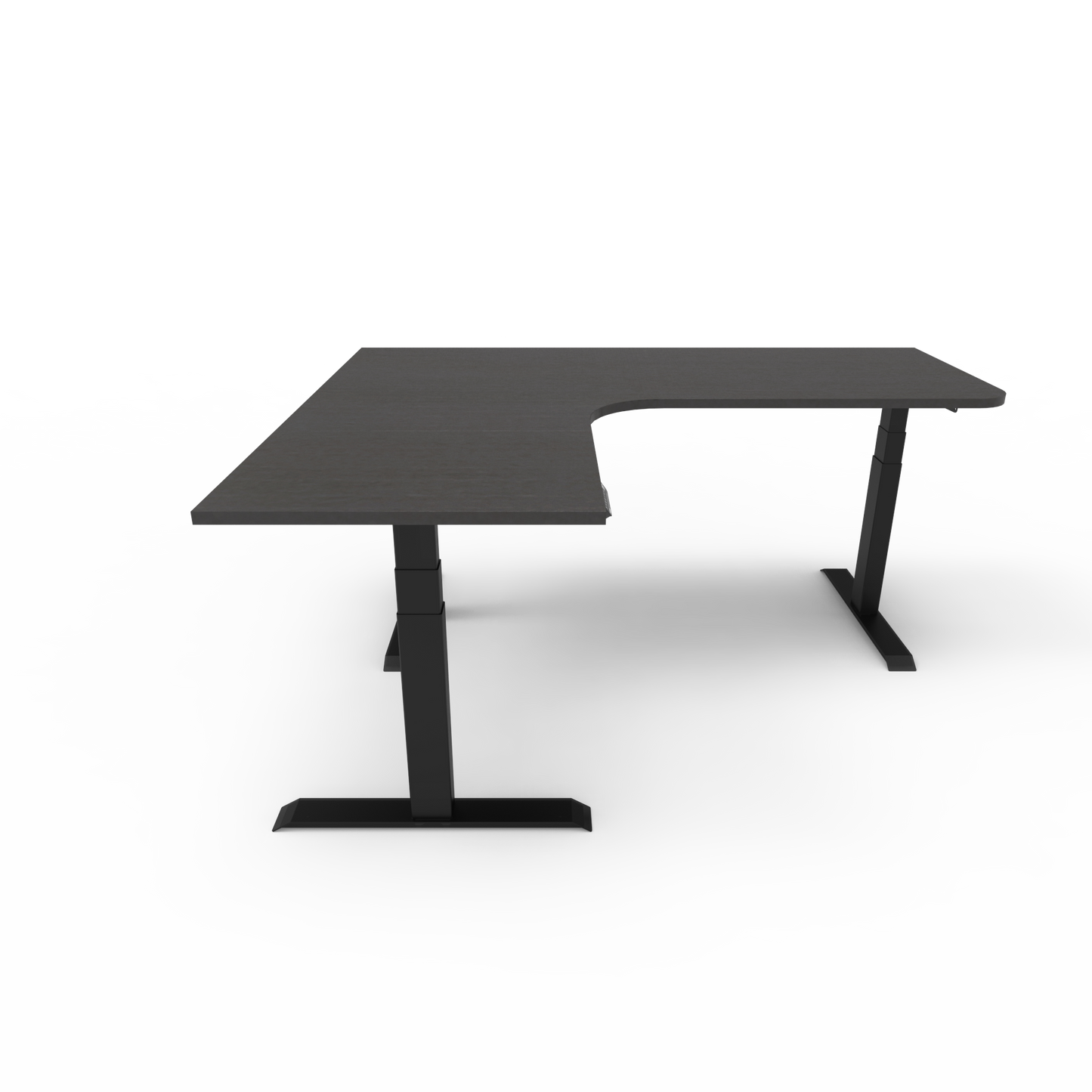 Summit Height Adjustable Corner Desk with Custom Melamine Desktop - Left Return