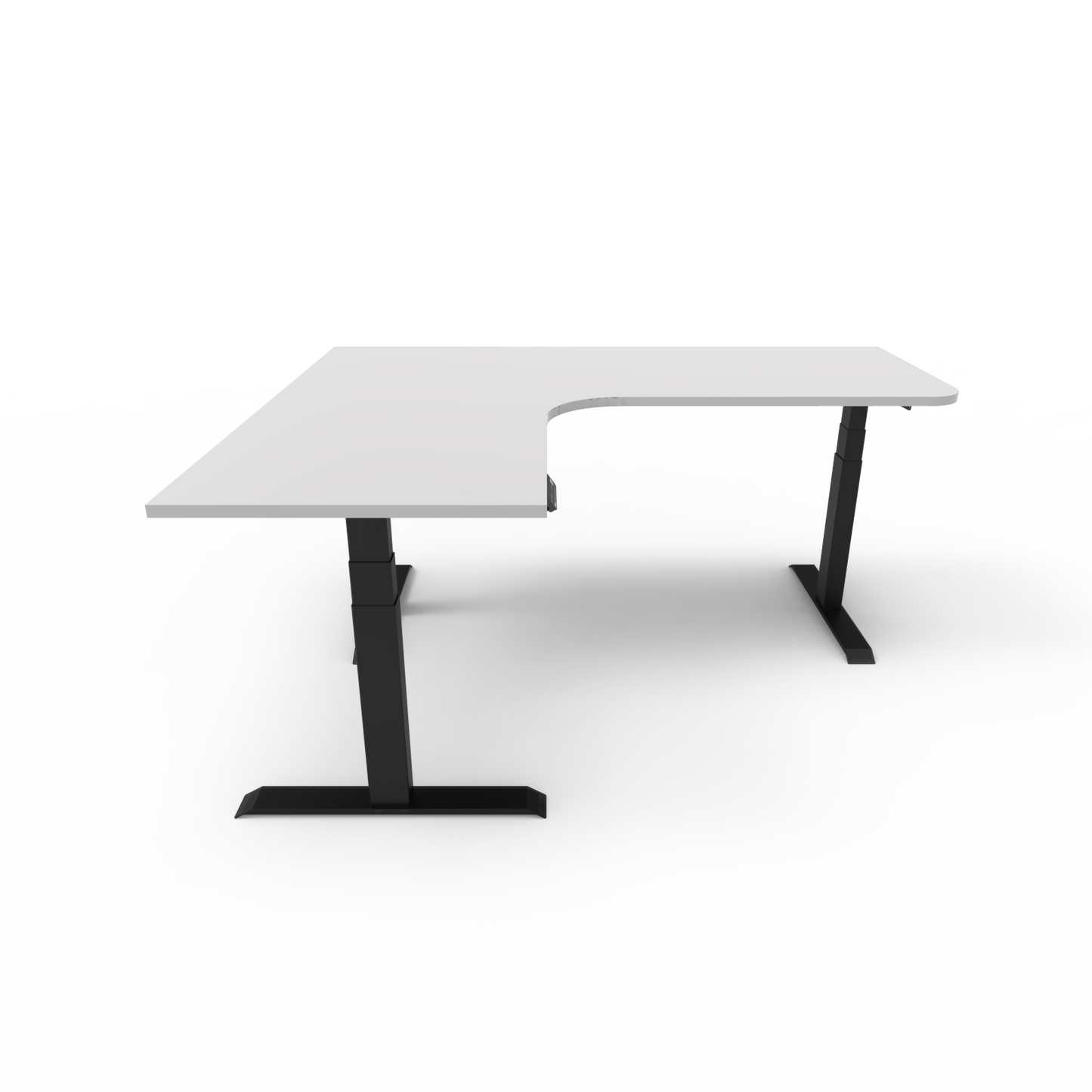 Summit Height Adjustable Corner Desk with Custom Melamine Desktop - Left Return