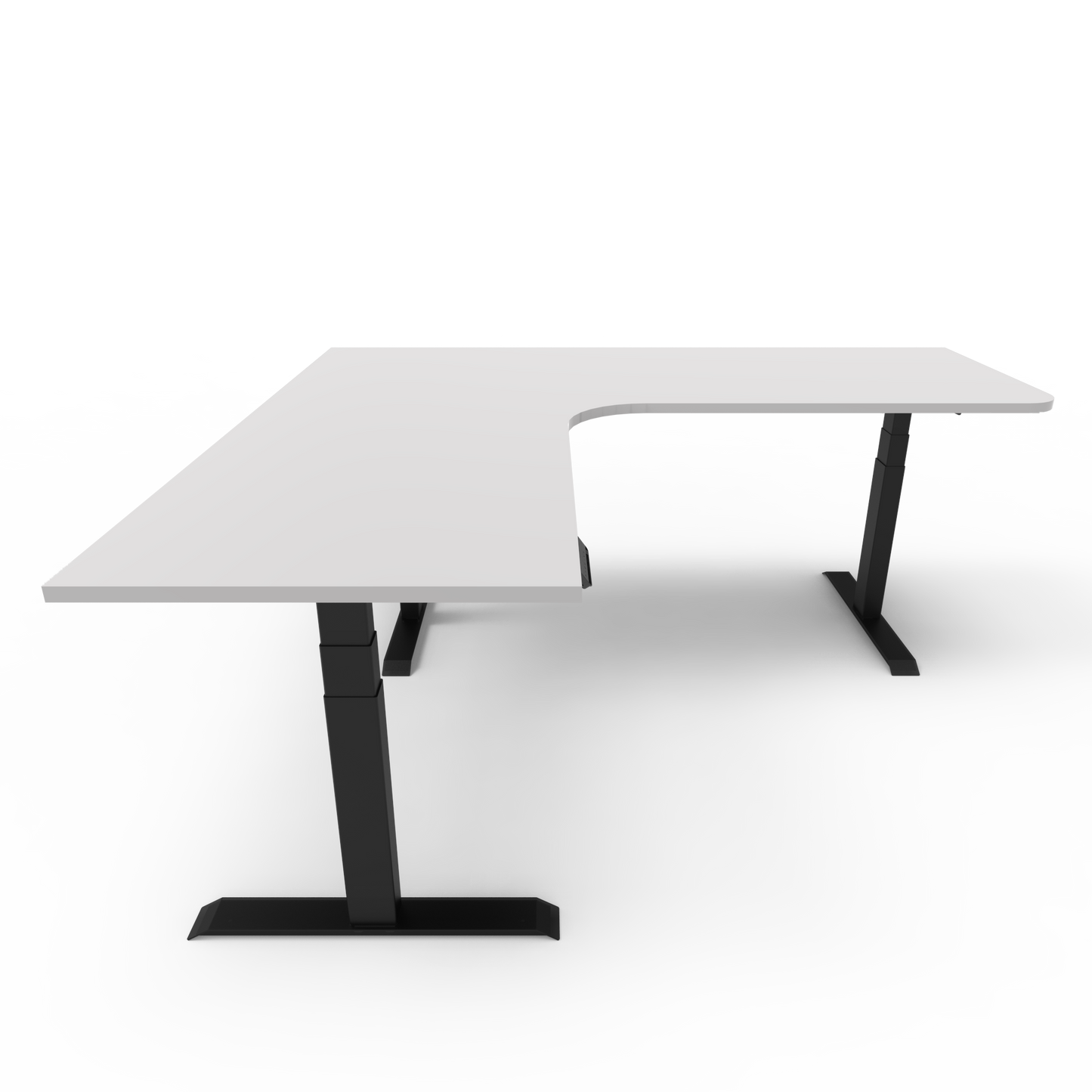Summit Height Adjustable Corner Desk with Custom Melamine Desktop - Left Return