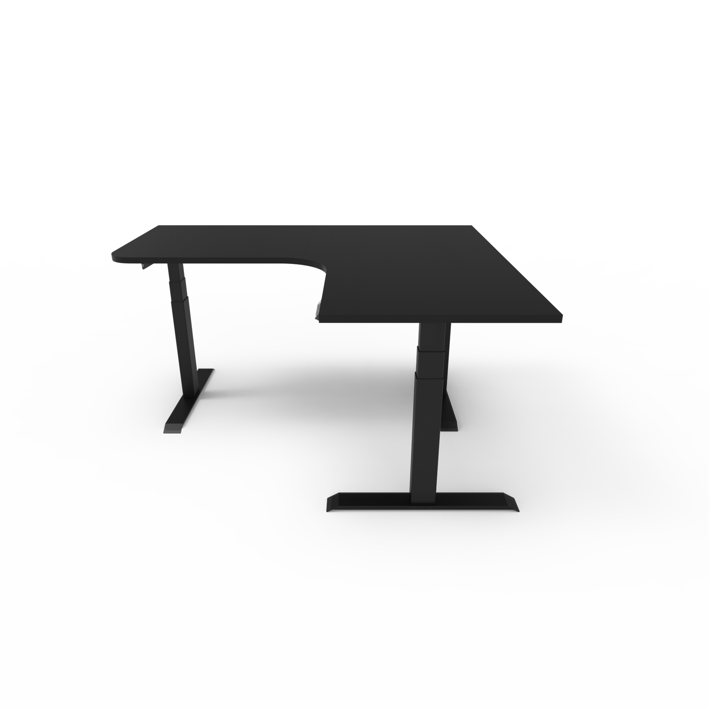 Summit Height Adjustable Corner Desk with Custom Melamine Desktop - Right Return