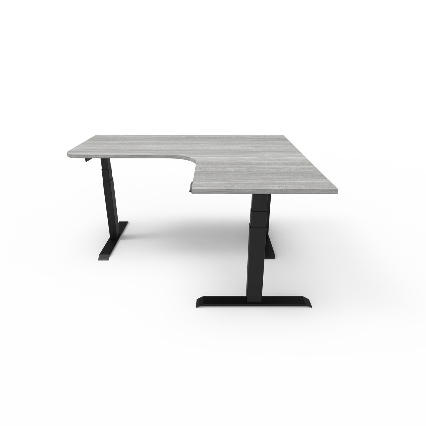 Summit Height Adjustable Corner Desk with Custom Melamine Desktop - Right Return