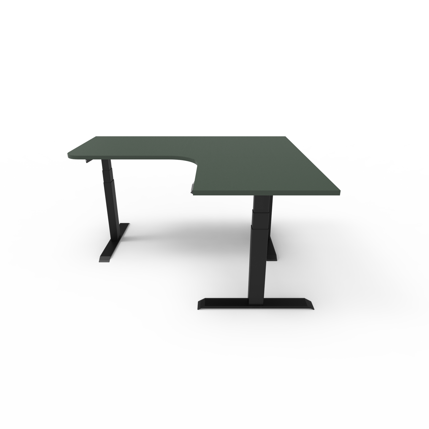 Summit Height Adjustable Corner Desk with Custom Melamine Desktop - Right Return