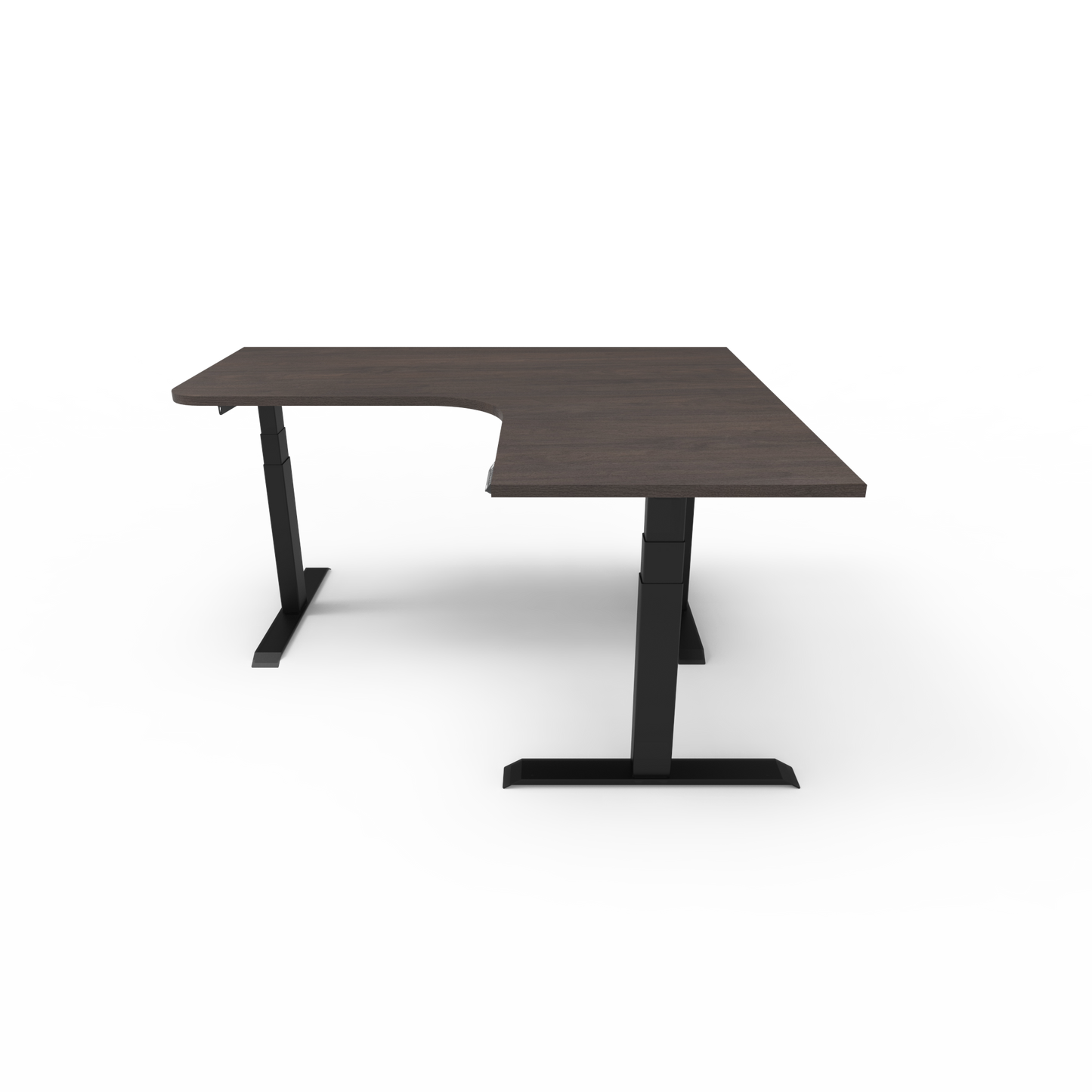 Summit Height Adjustable Corner Desk with Custom Melamine Desktop - Right Return