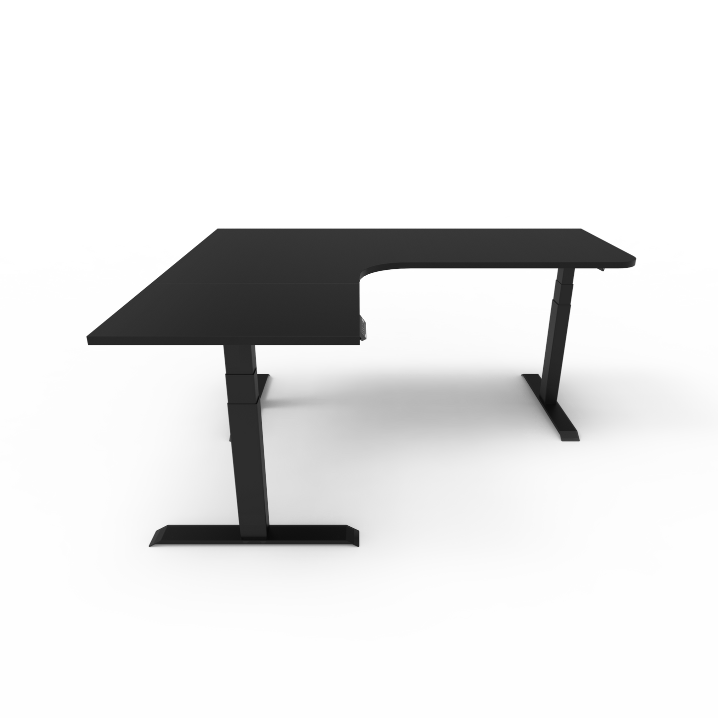 Summit Height Adjustable Corner Desk with Custom Melamine Desktop - Left Return