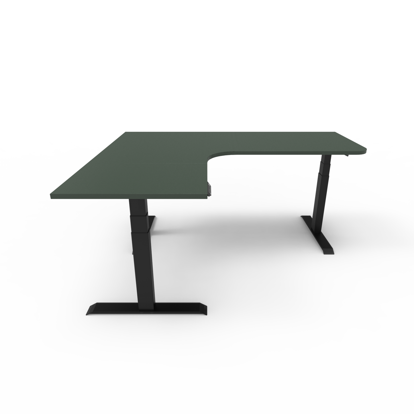 Summit Height Adjustable Corner Desk with Custom Melamine Desktop - Left Return