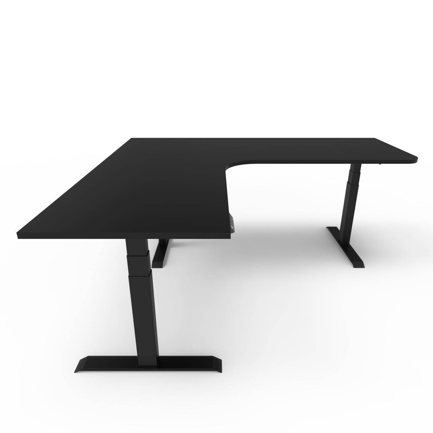 Summit Height Adjustable Corner Desk with Custom Melamine Desktop - Left Return