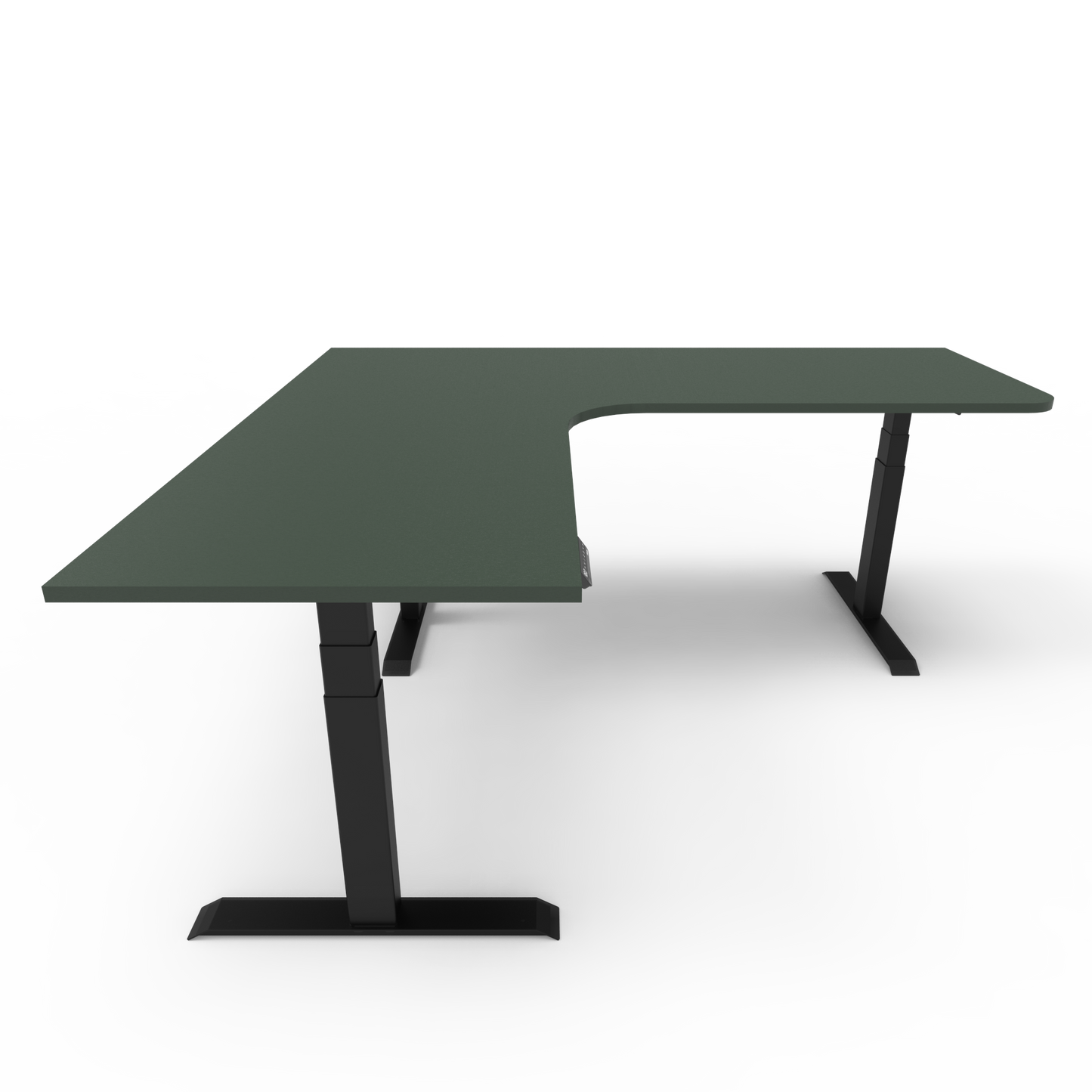 Summit Height Adjustable Corner Desk with Custom Melamine Desktop - Left Return