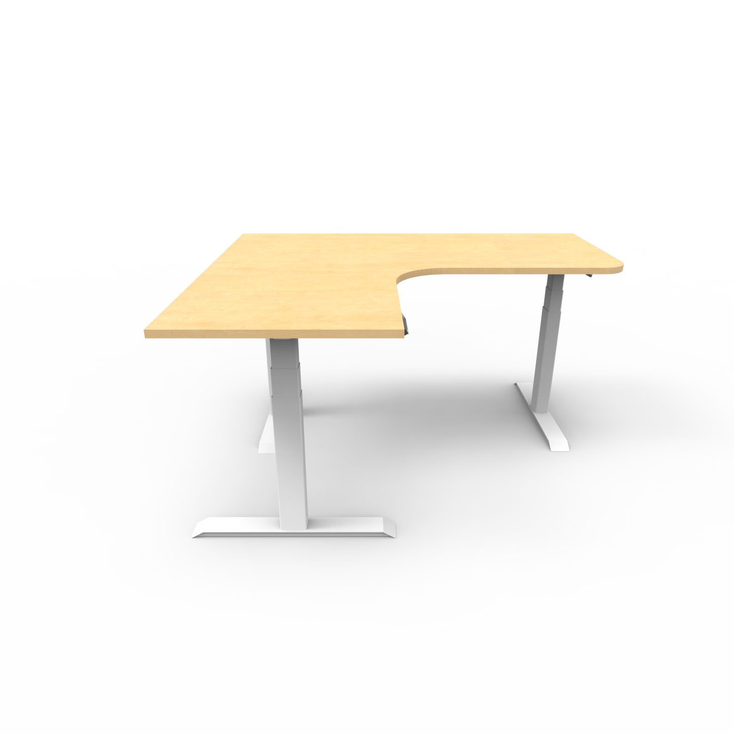 Summit Height Adjustable Corner Desk with Custom Melamine Desktop - Left Return