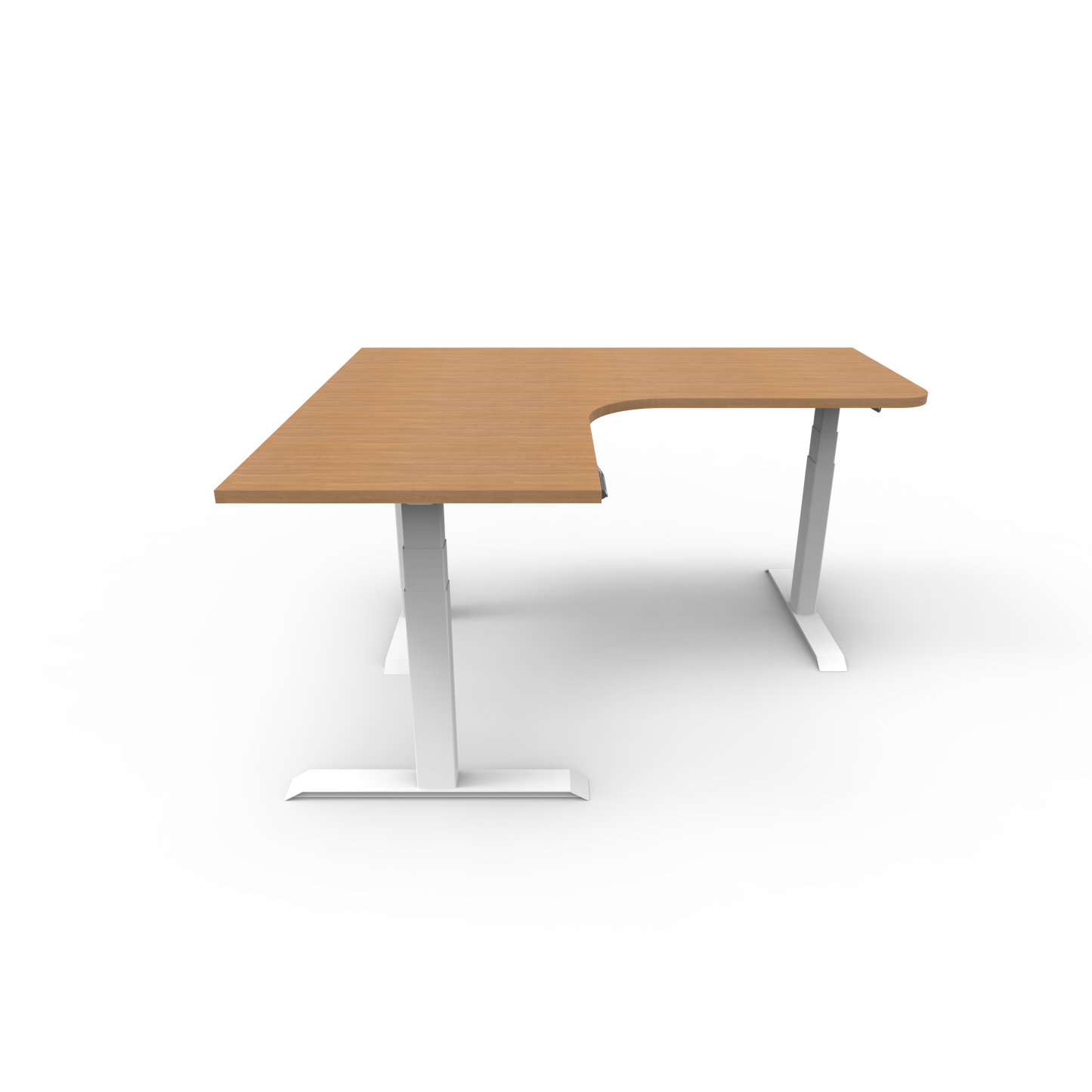 Summit Height Adjustable Corner Desk with Custom Melamine Desktop - Left Return