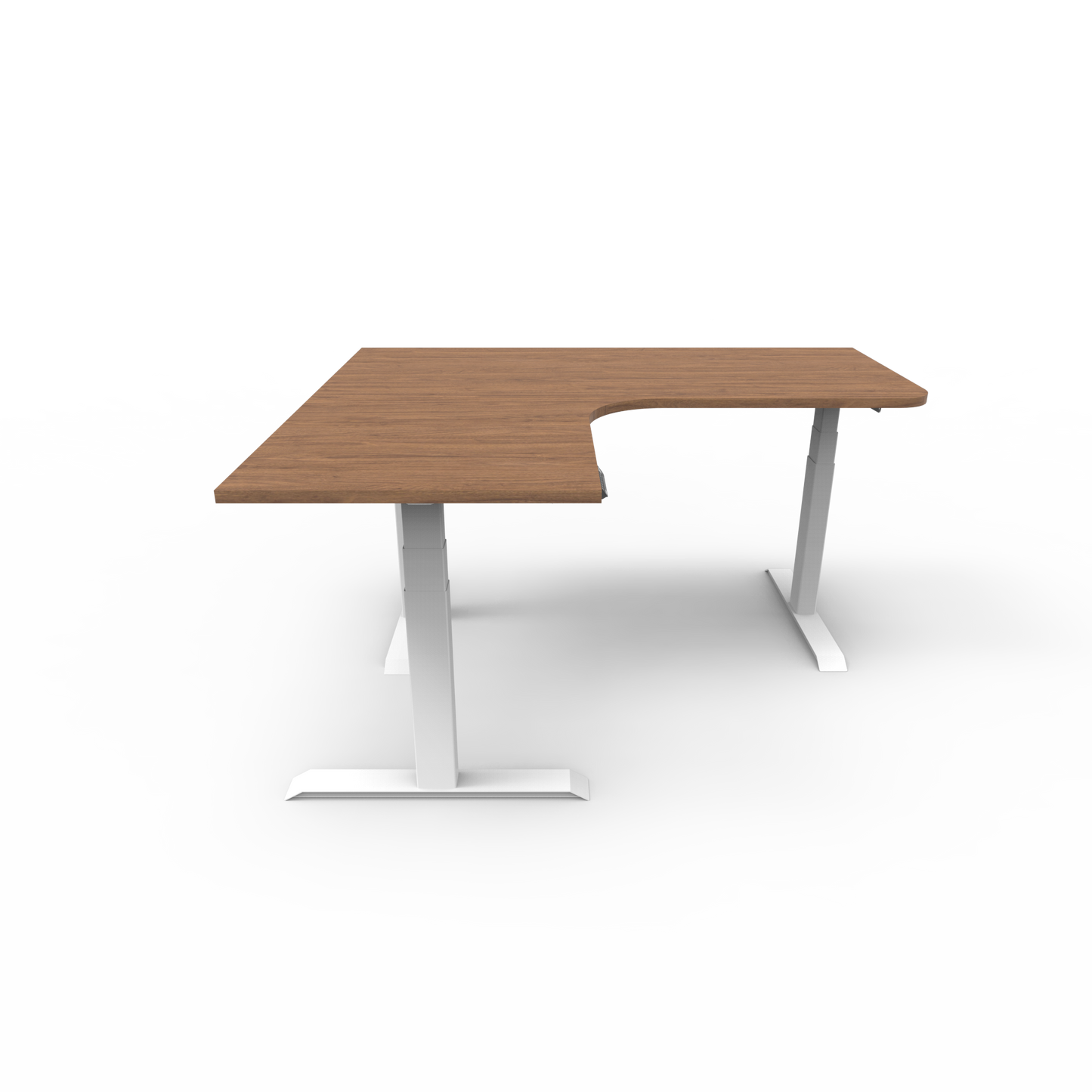 Summit Height Adjustable Corner Desk with Custom Melamine Desktop - Left Return