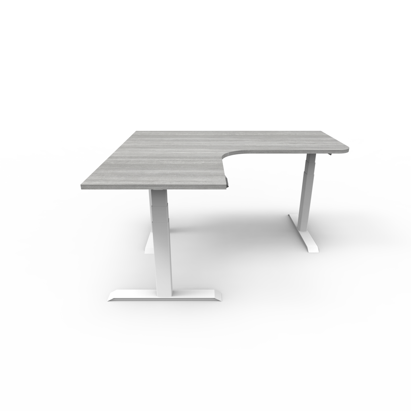 Summit Height Adjustable Corner Desk with Custom Melamine Desktop - Left Return