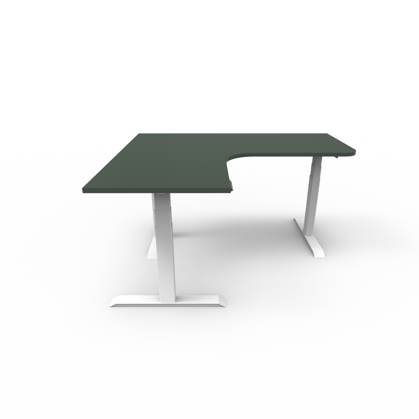 Summit Height Adjustable Corner Desk with Custom Melamine Desktop - Left Return