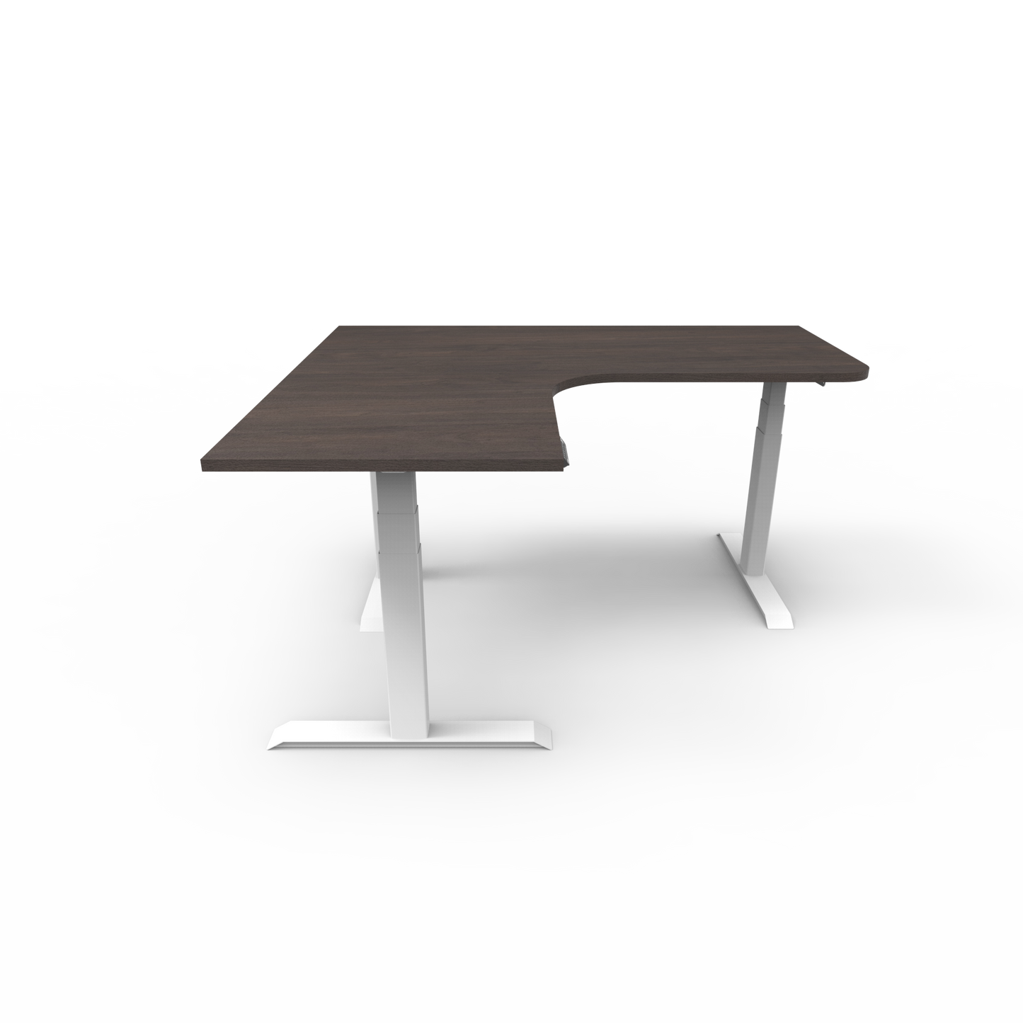 Summit Height Adjustable Corner Desk with Custom Melamine Desktop - Left Return