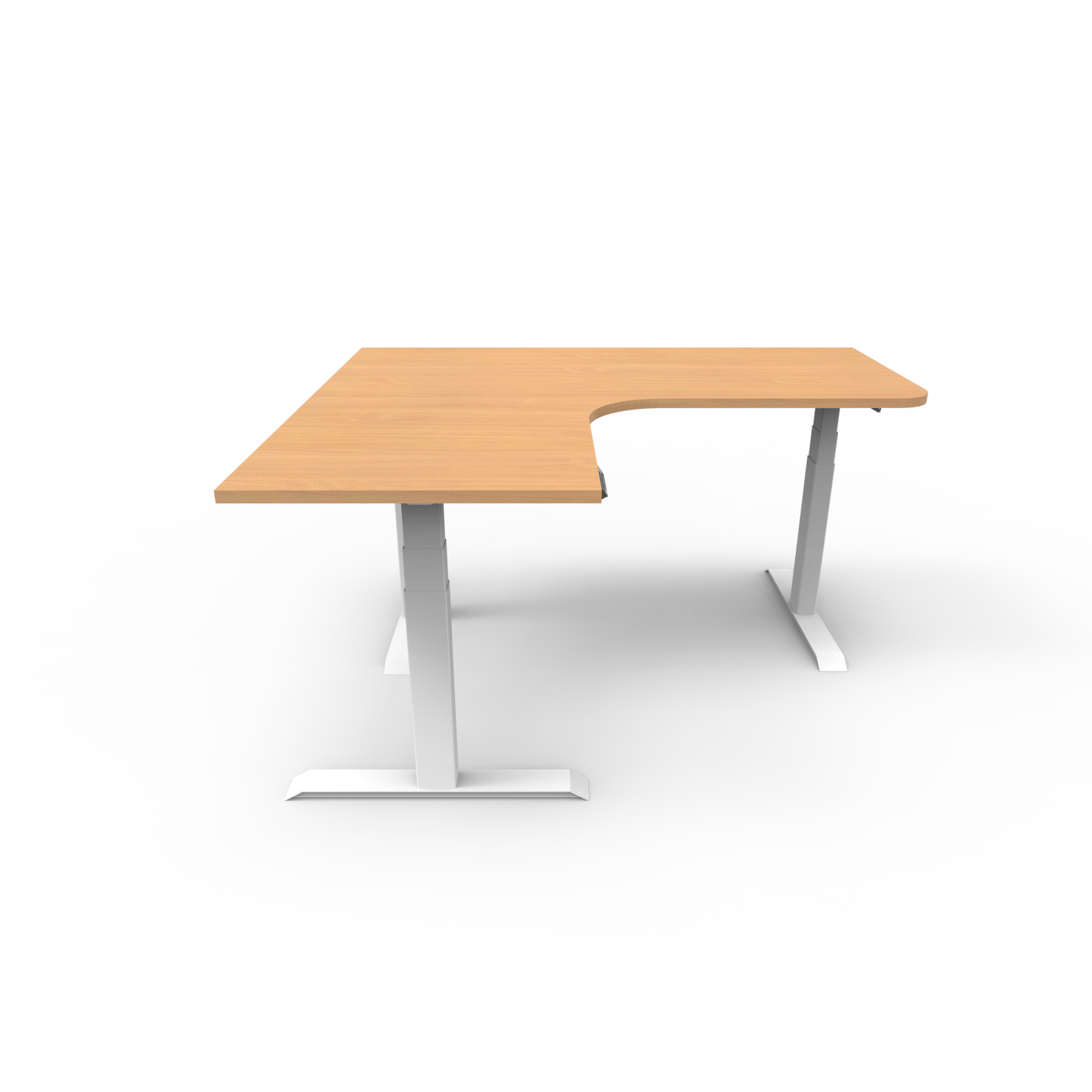 Summit Height Adjustable Corner Desk with Custom Melamine Desktop - Left Return