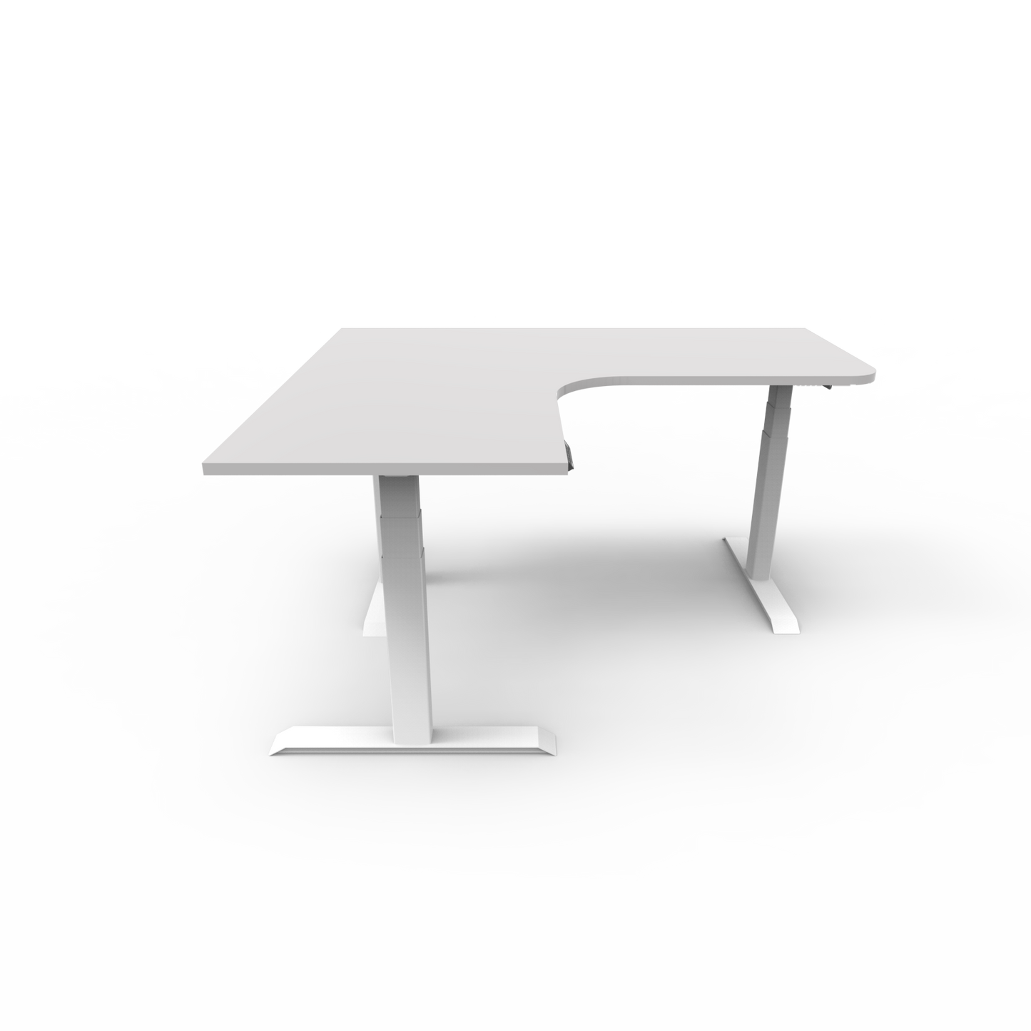 Summit Height Adjustable Corner Desk with Custom Melamine Desktop - Left Return