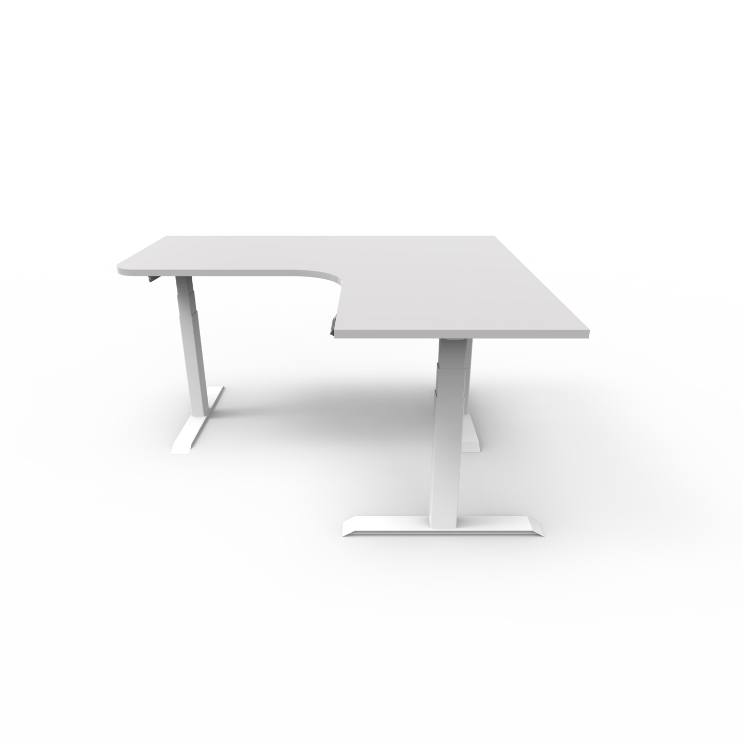 Summit Height Adjustable Corner Desk with Custom Melamine Desktop - Right Return