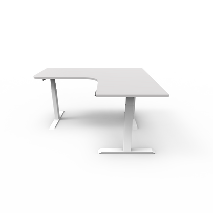 Summit Series Custom Melamine Corner Sit Stand Desk - Right Return