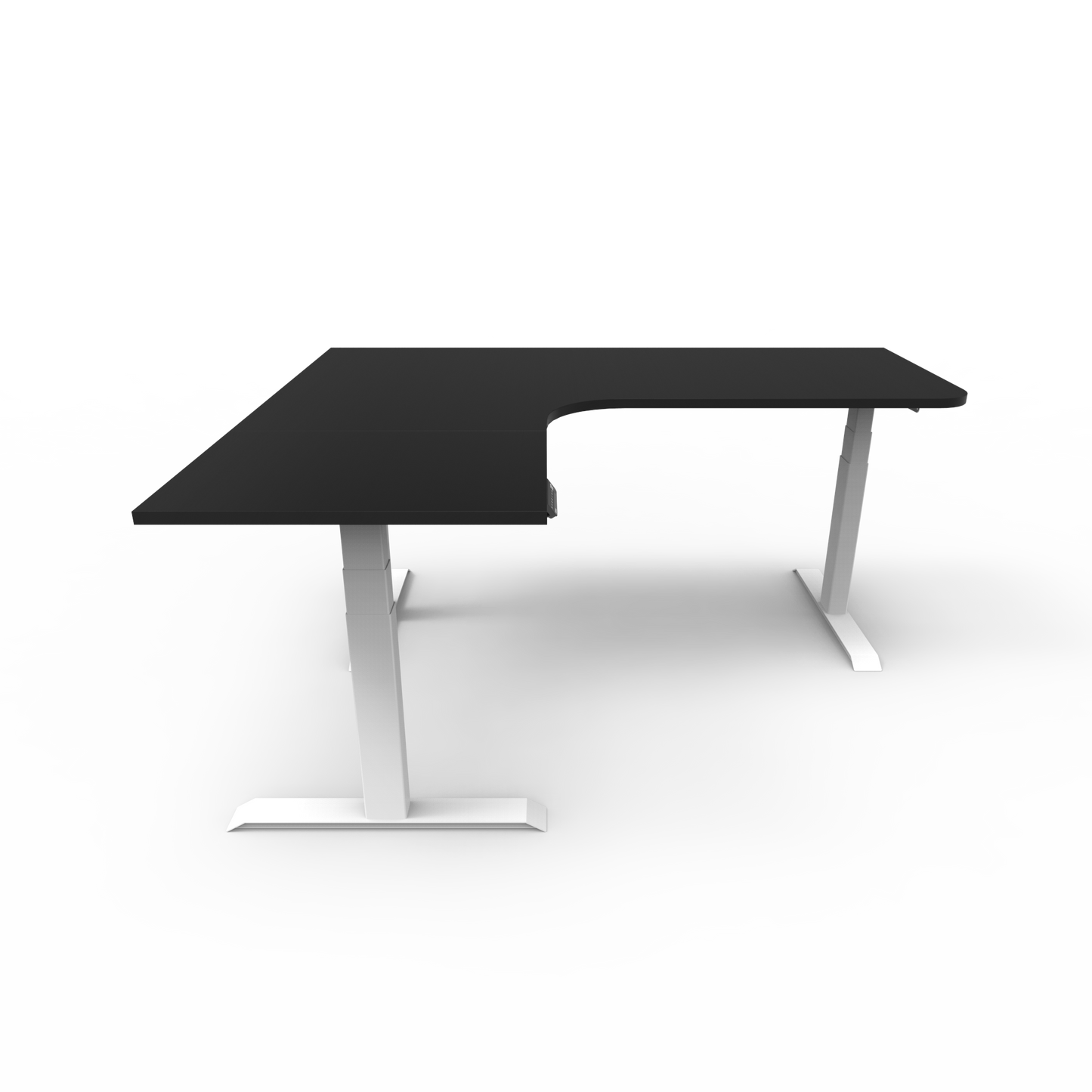 Summit Height Adjustable Corner Desk with Custom Melamine Desktop - Left Return