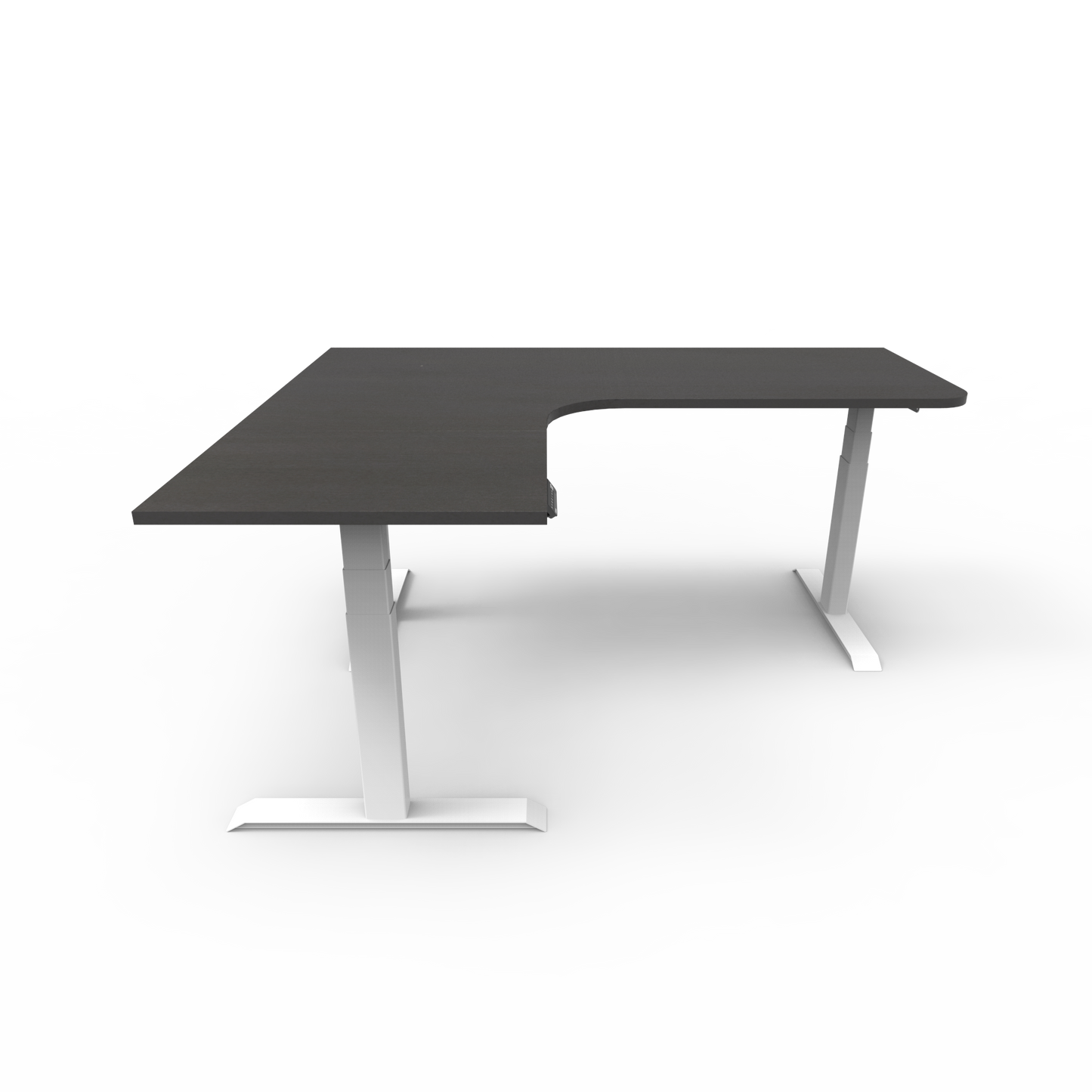 Summit Height Adjustable Corner Desk with Custom Melamine Desktop - Left Return