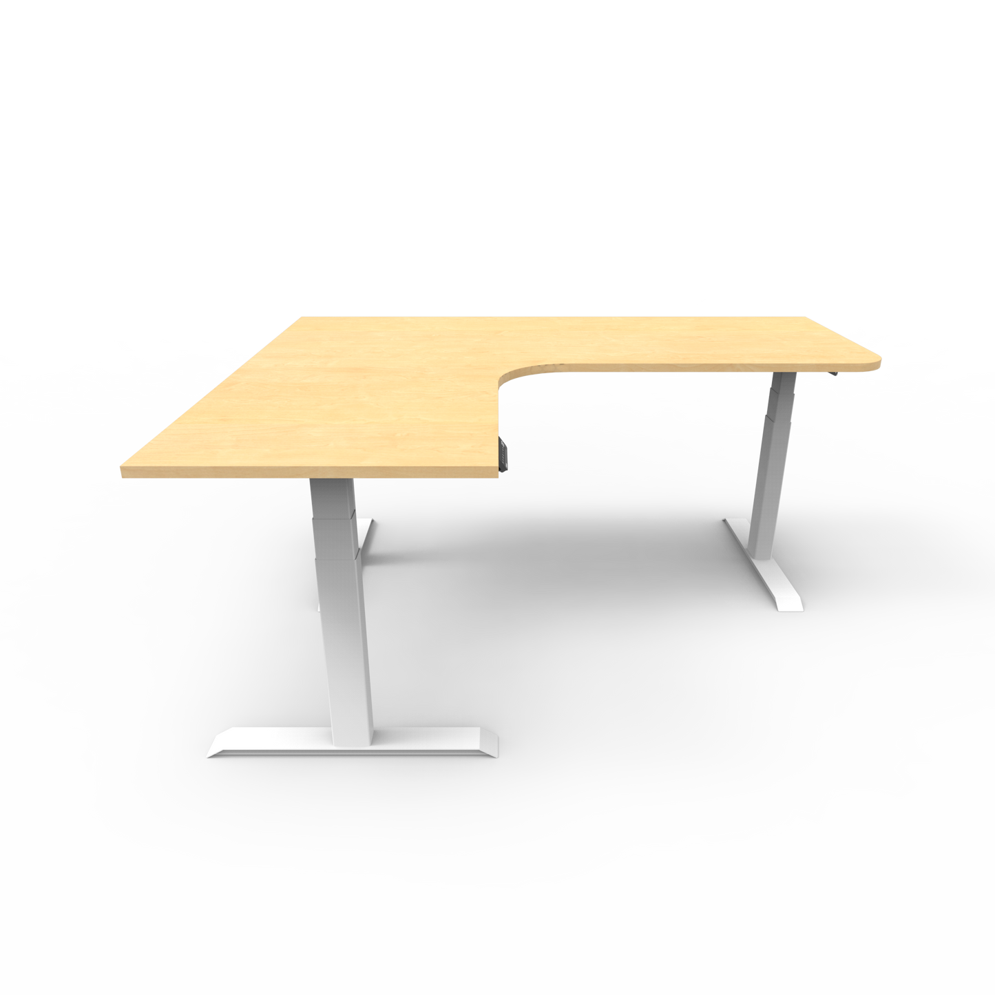 Summit Height Adjustable Corner Desk with Custom Melamine Desktop - Left Return