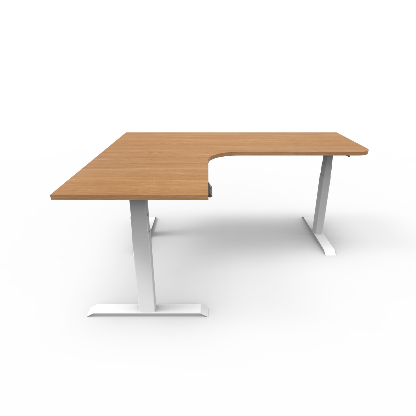 Summit Height Adjustable Corner Desk with Custom Melamine Desktop - Left Return
