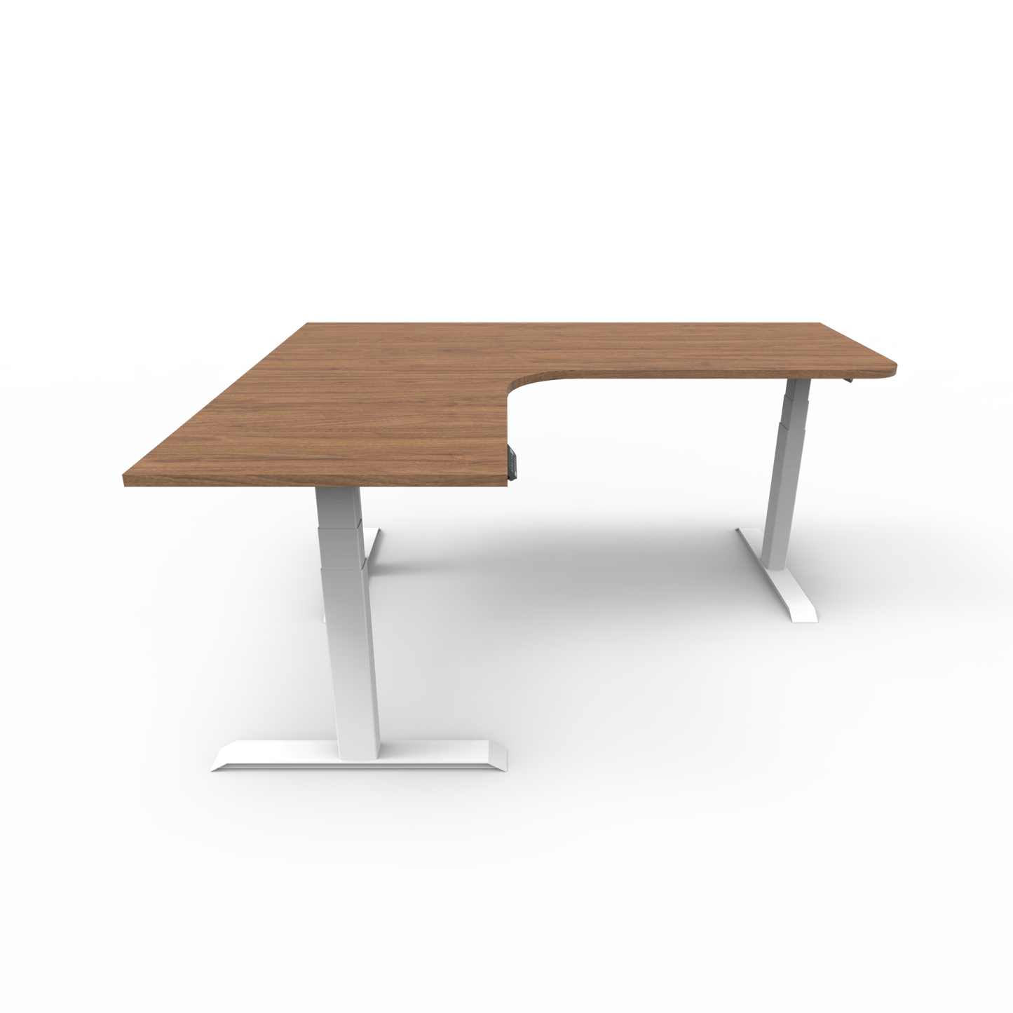 Summit Height Adjustable Corner Desk with Custom Melamine Desktop - Left Return