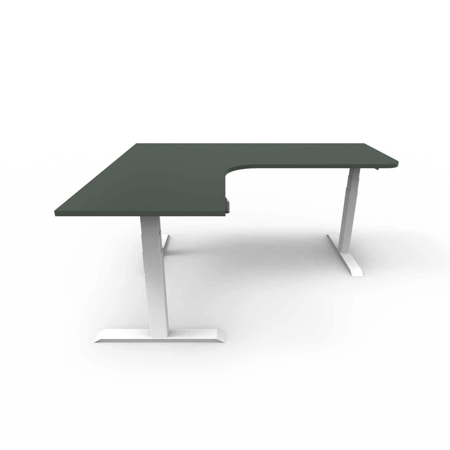 Summit Height Adjustable Corner Desk with Custom Melamine Desktop - Left Return
