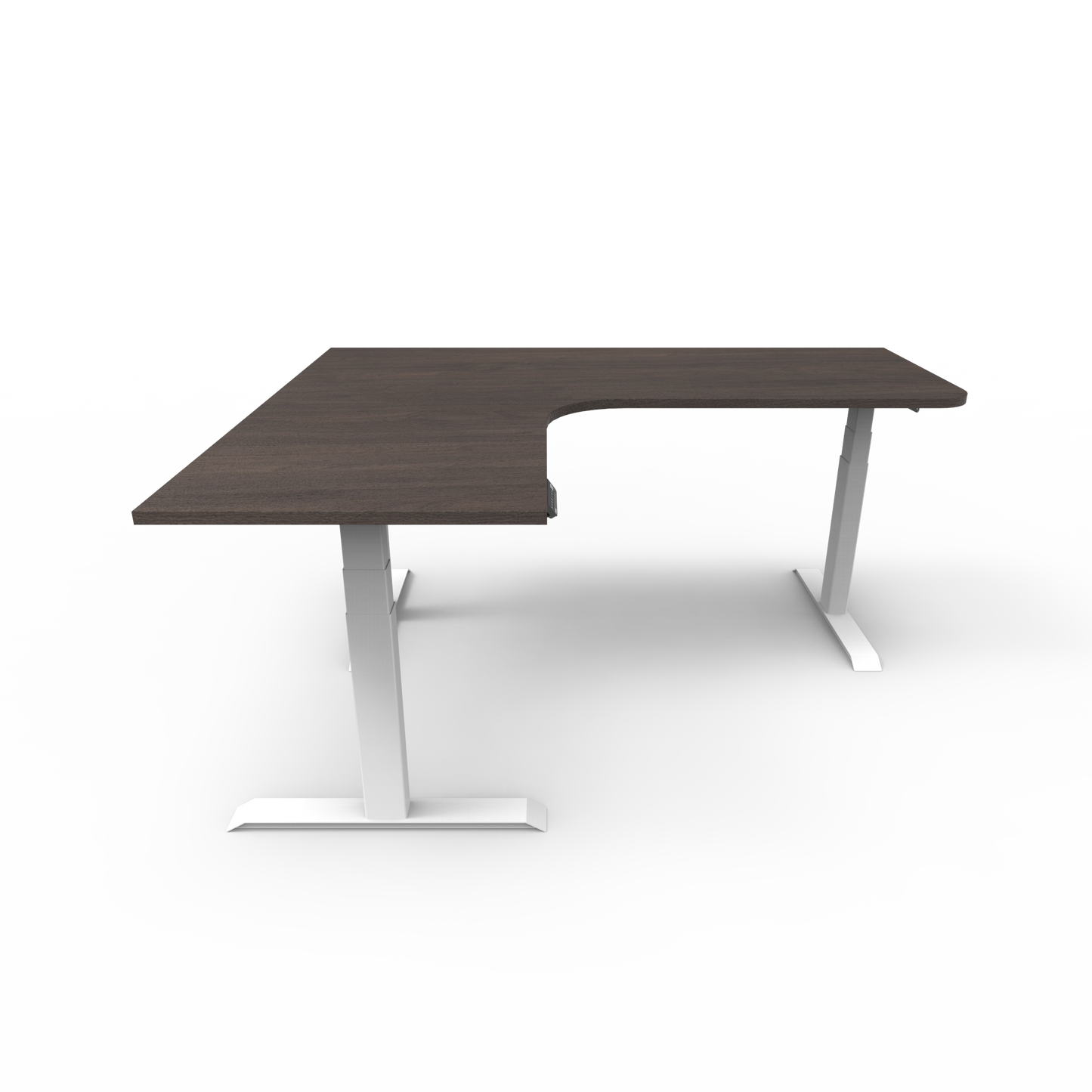 Summit Height Adjustable Corner Desk with Custom Melamine Desktop - Left Return