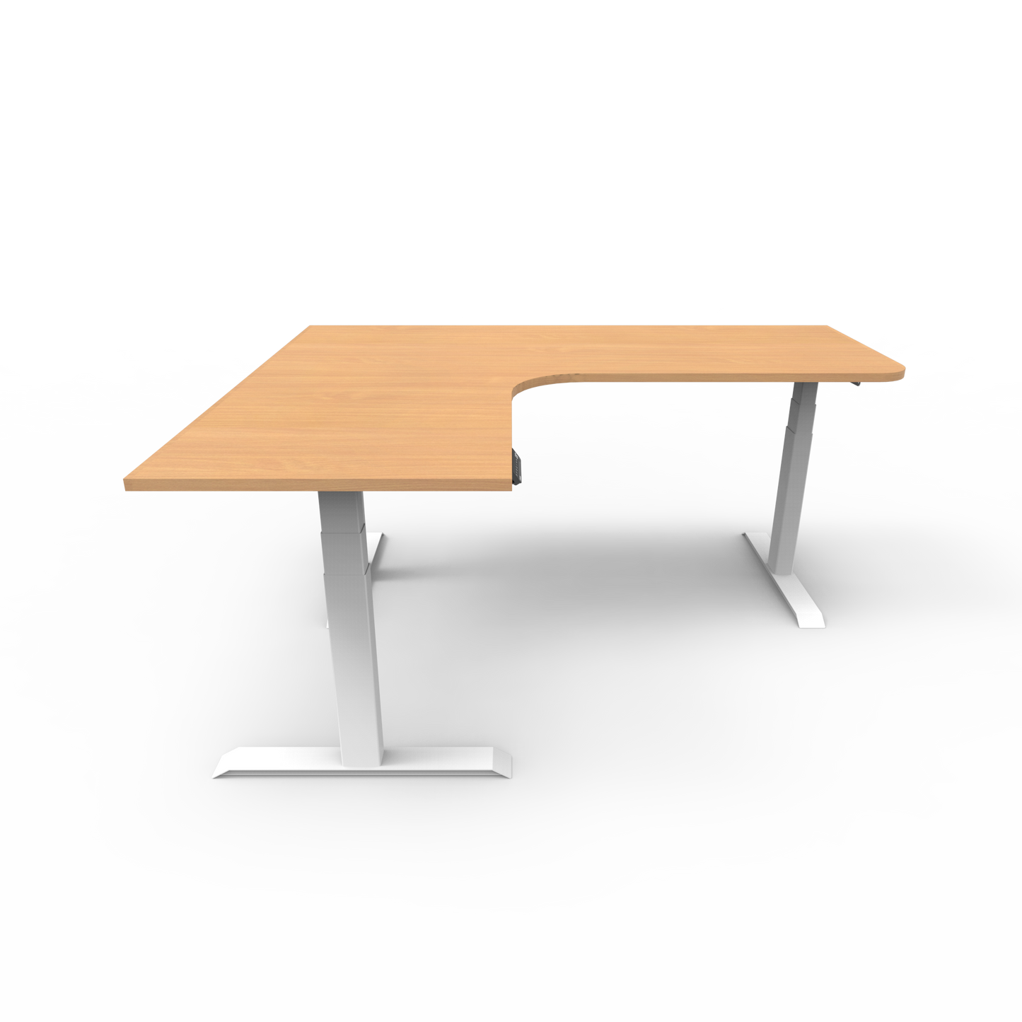 Summit Height Adjustable Corner Desk with Custom Melamine Desktop - Left Return
