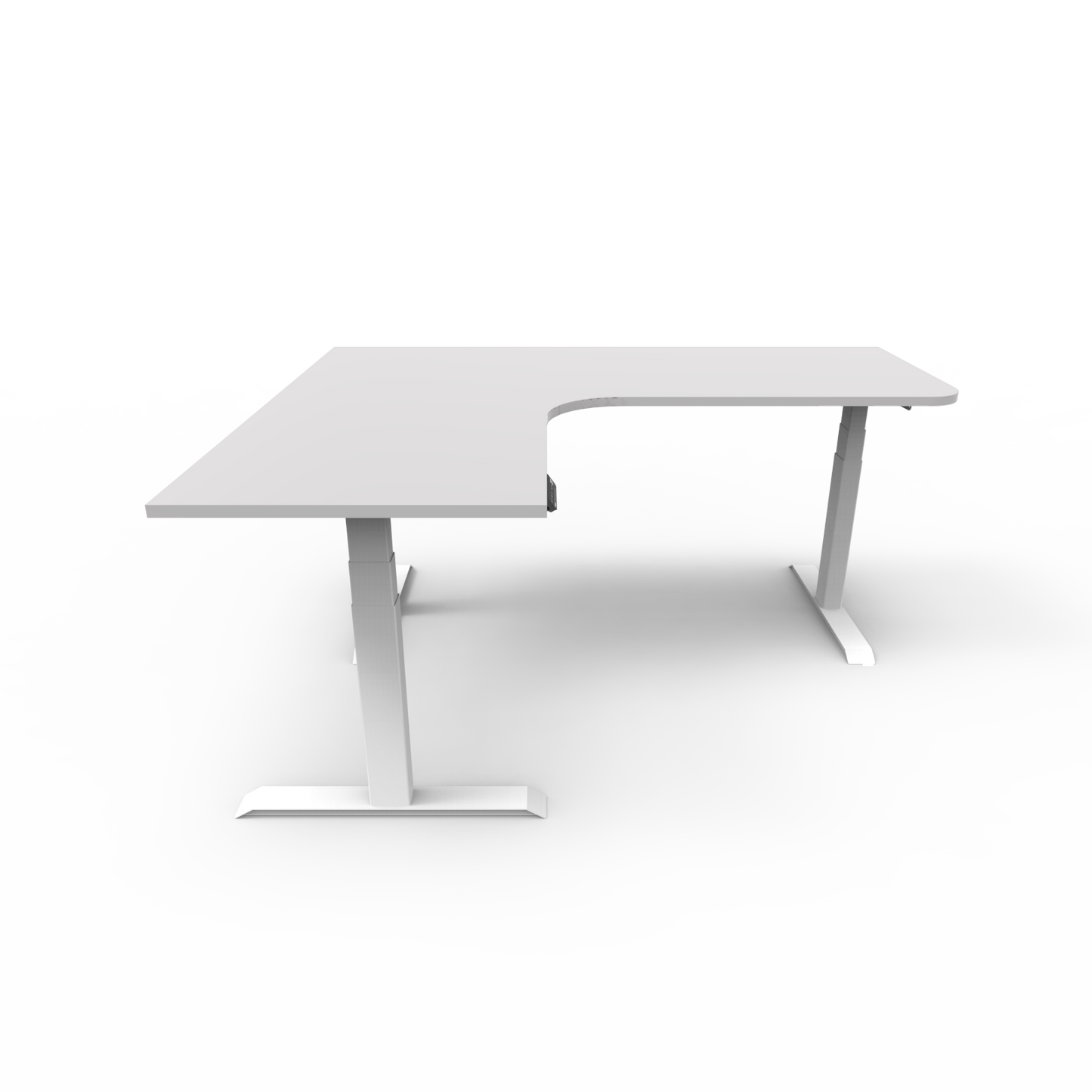 Summit Height Adjustable Corner Desk with Custom Melamine Desktop - Left Return