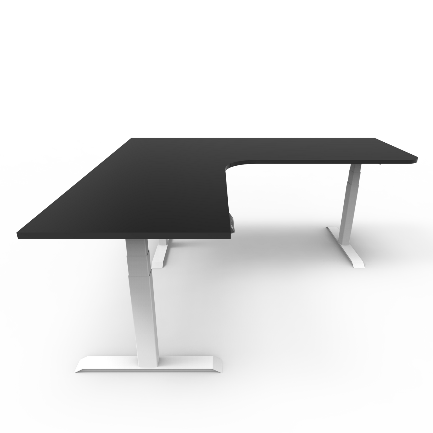 Summit Height Adjustable Corner Desk with Custom Melamine Desktop - Left Return